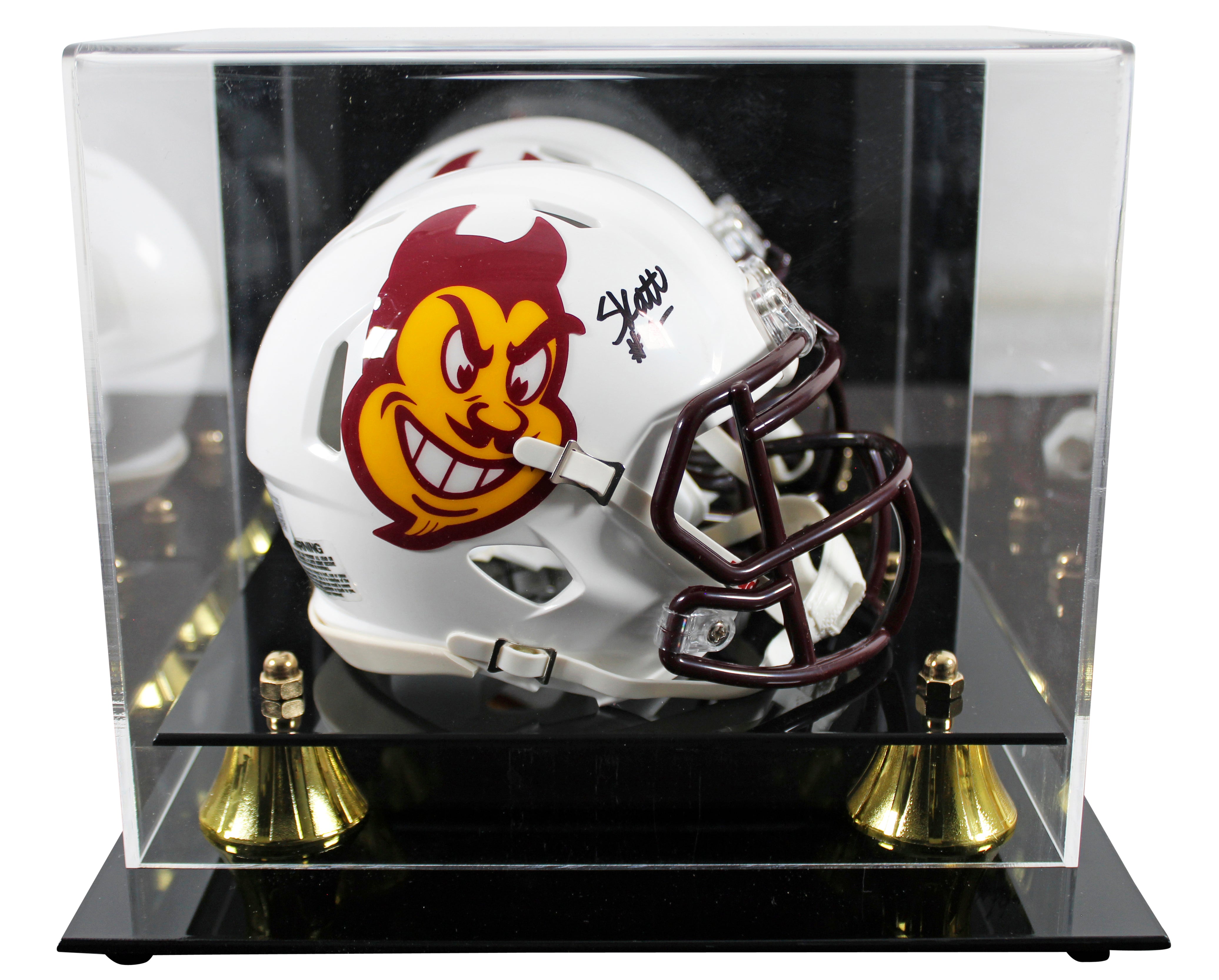 Arizona State Cameron Skattebo Signed Sparky 2023 Speed Mini Helmet W/ Case BAS