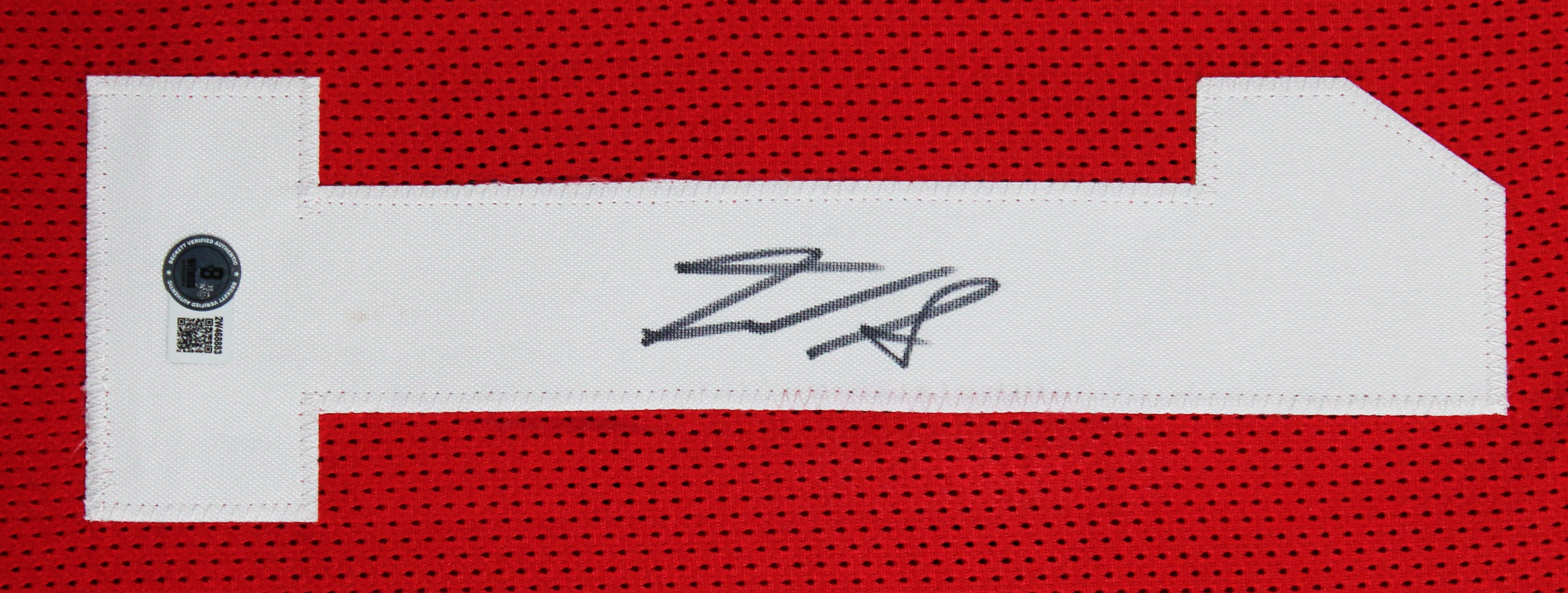 Isaac Guerendo Authentic Signed Red Pro Style Framed Jersey BAS Witnessed