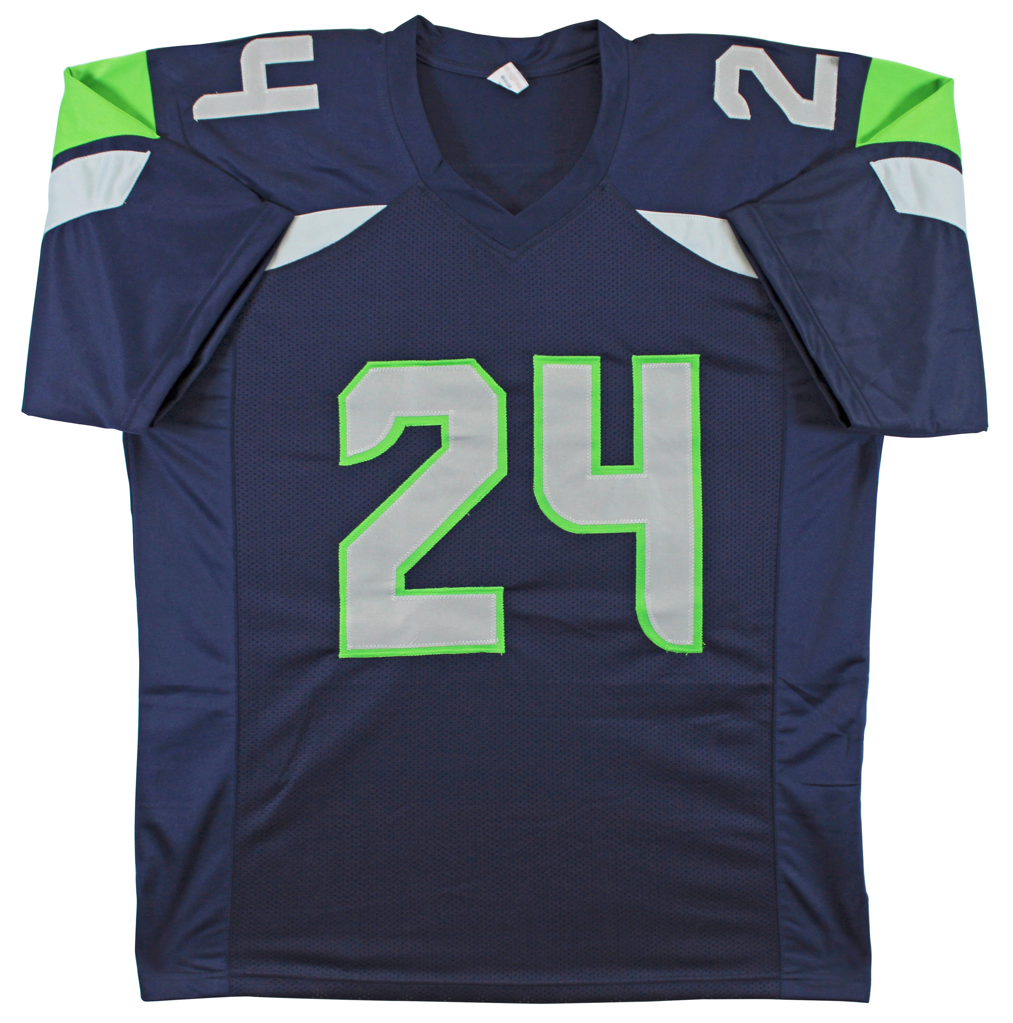 Marshawn Lynch Authentic Signed Navy Blue Pro Style Jersey Autographed BAS