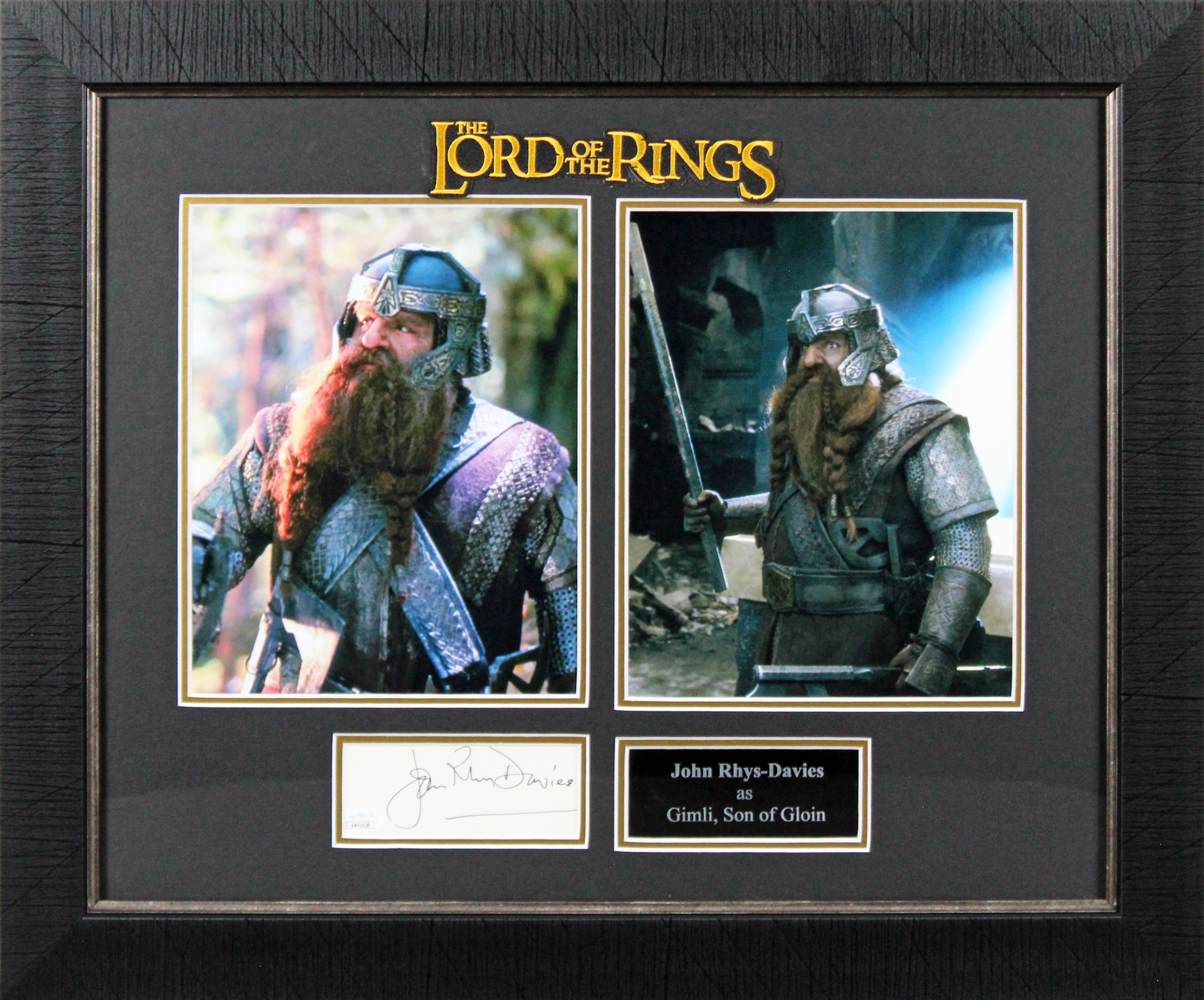 John Rhys-Davies Lord of the Rings Authentic Signed Framed Display JSA