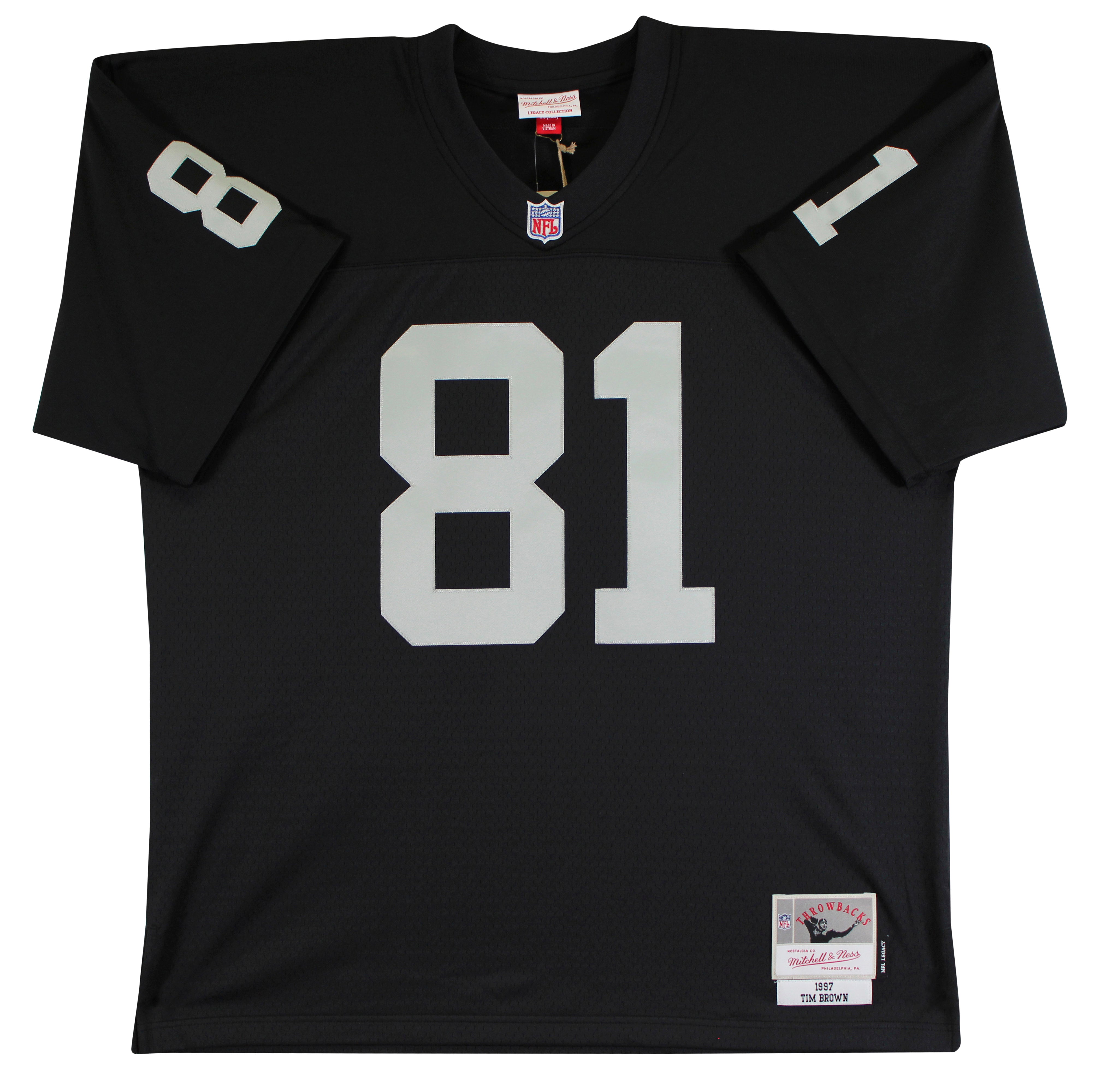 Raiders Tim Brown "HOF 2015" Authentic Signed Black M&N TB Jersey Fanatics