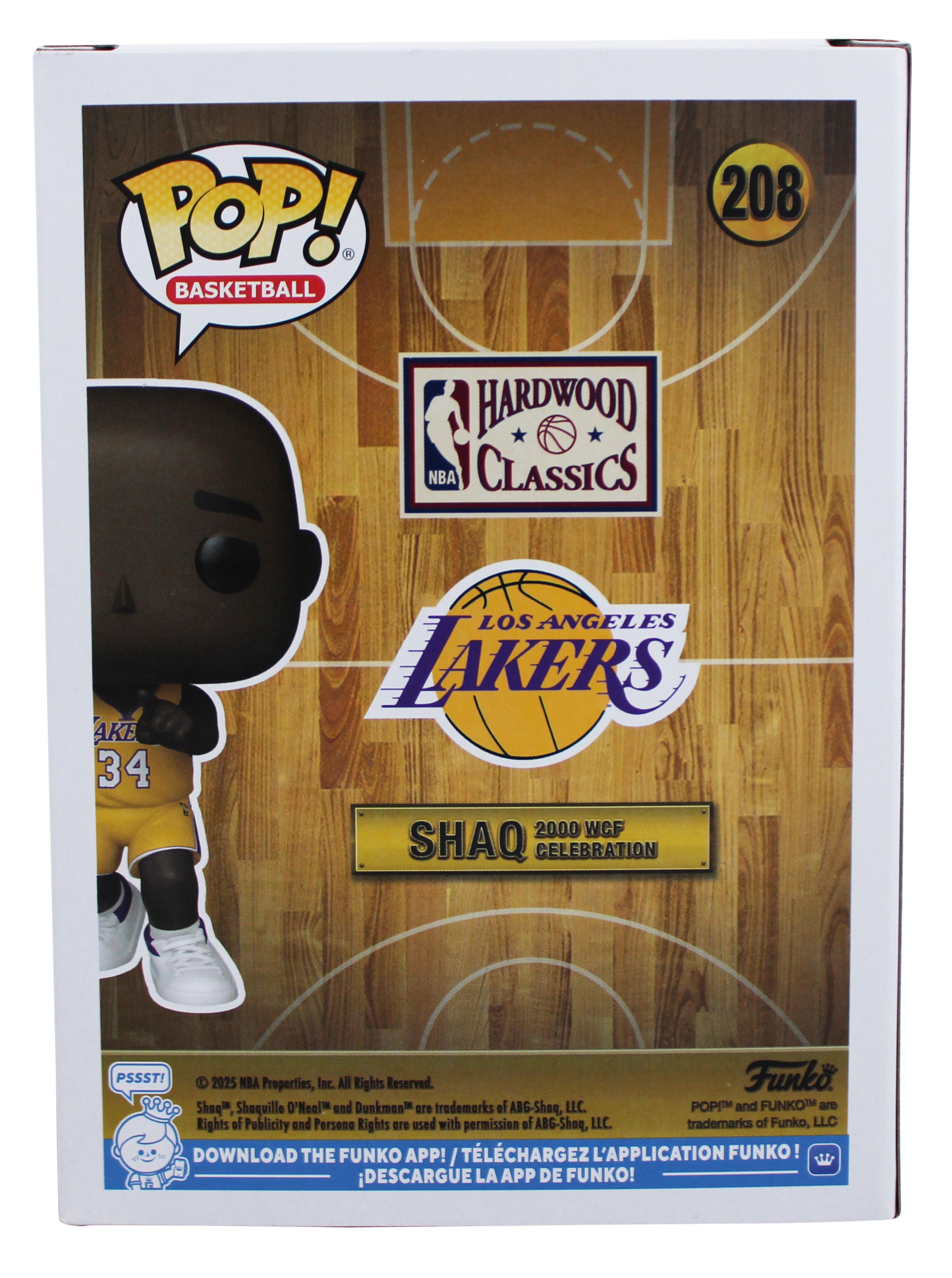 Lakers Shaquille O'Neal Signed #208 Funko Pop Vinyl Figure BAS Witness #3W386155