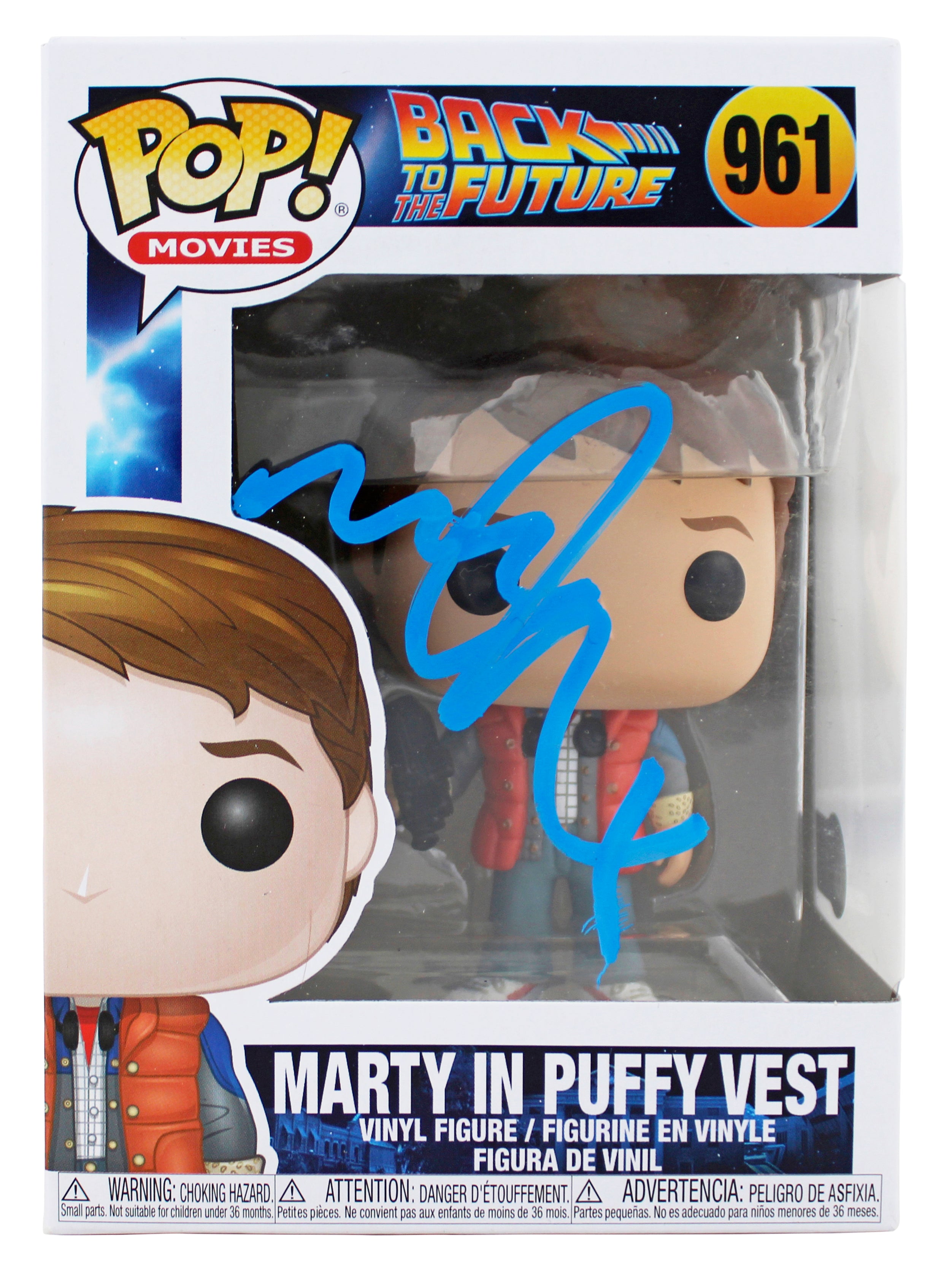 Michael J. Fox Back To The Future Signed #961 Funko Pop Vinyl Figure BAS