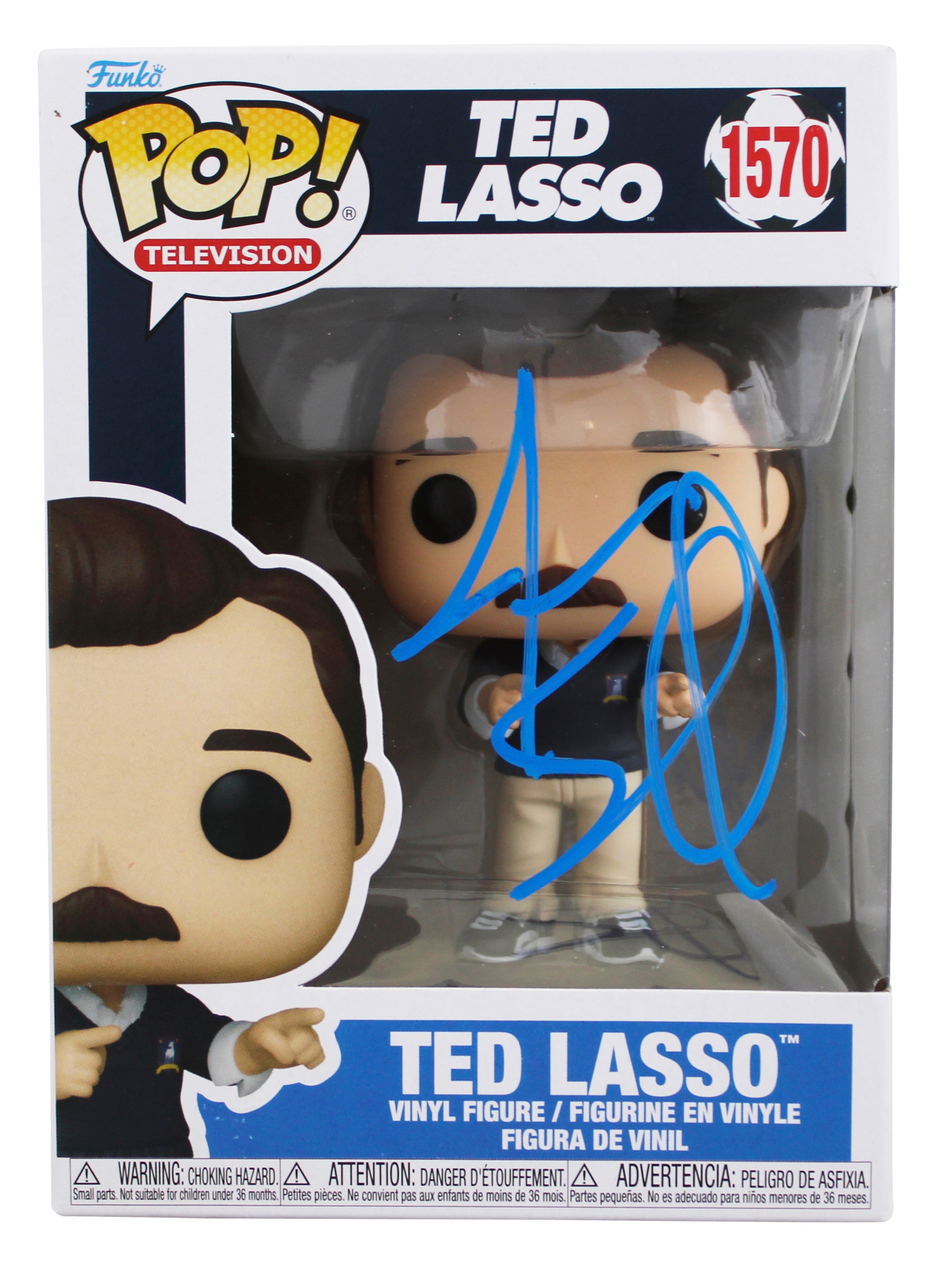 Jason Sudeikis Signed Ted Lasso #1570 Funko Pop Vinyl Figure JSA #CE85439