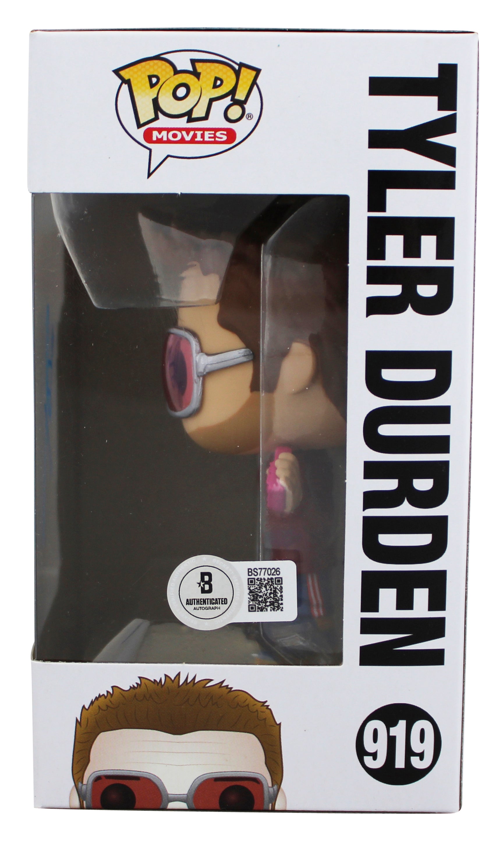 Brad Pitt Fight Club Signed Tyler #919 Funko Pop Vinyl Figure BAS #BS77026