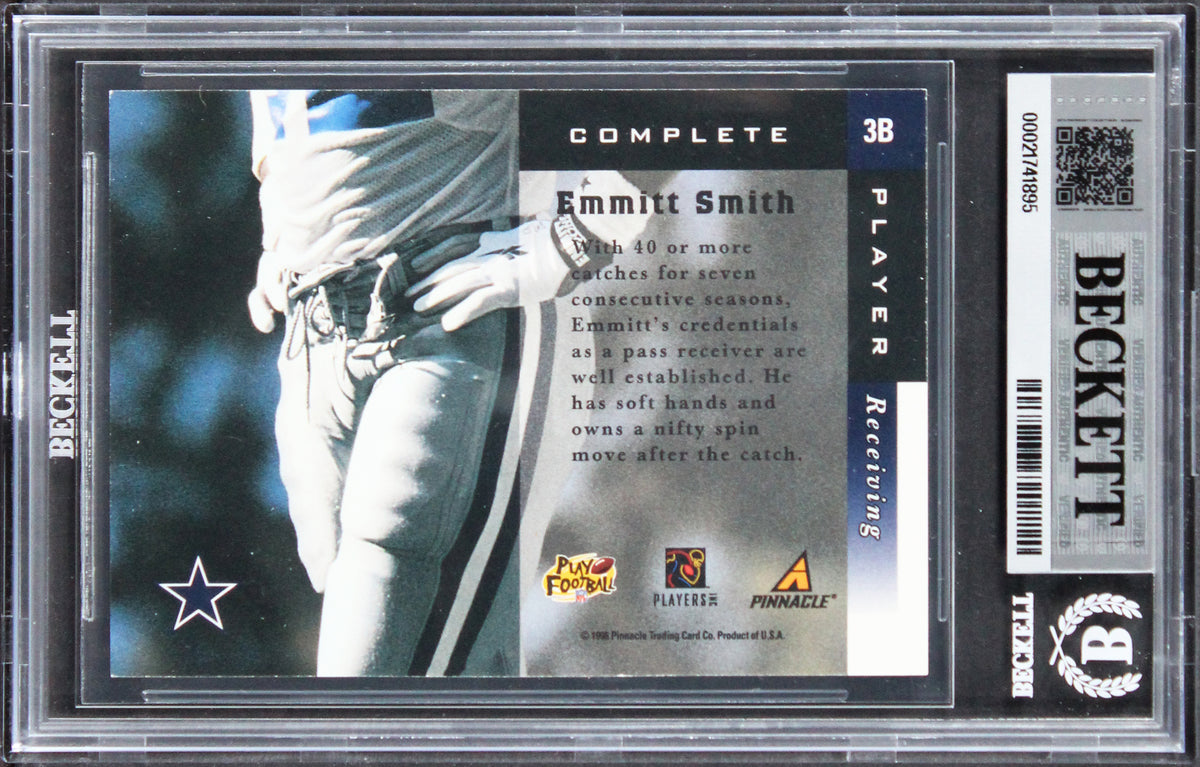 Emmitt Smith Signed 1998 Score Complete Players #38 Card Auto 10! BAS Slabbed