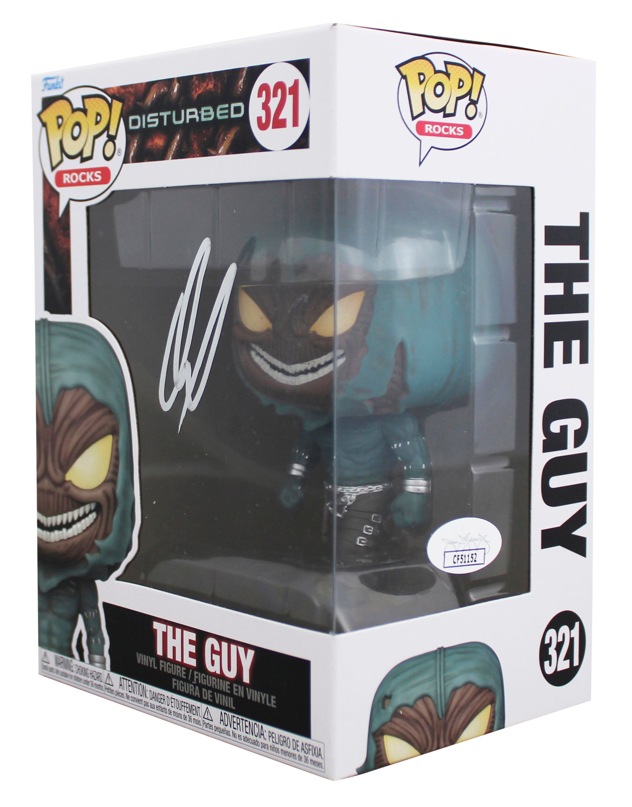 David Draiman Disturbed Authentic Signed The Guy #321 Funko Pop Vinyl Figure JSA