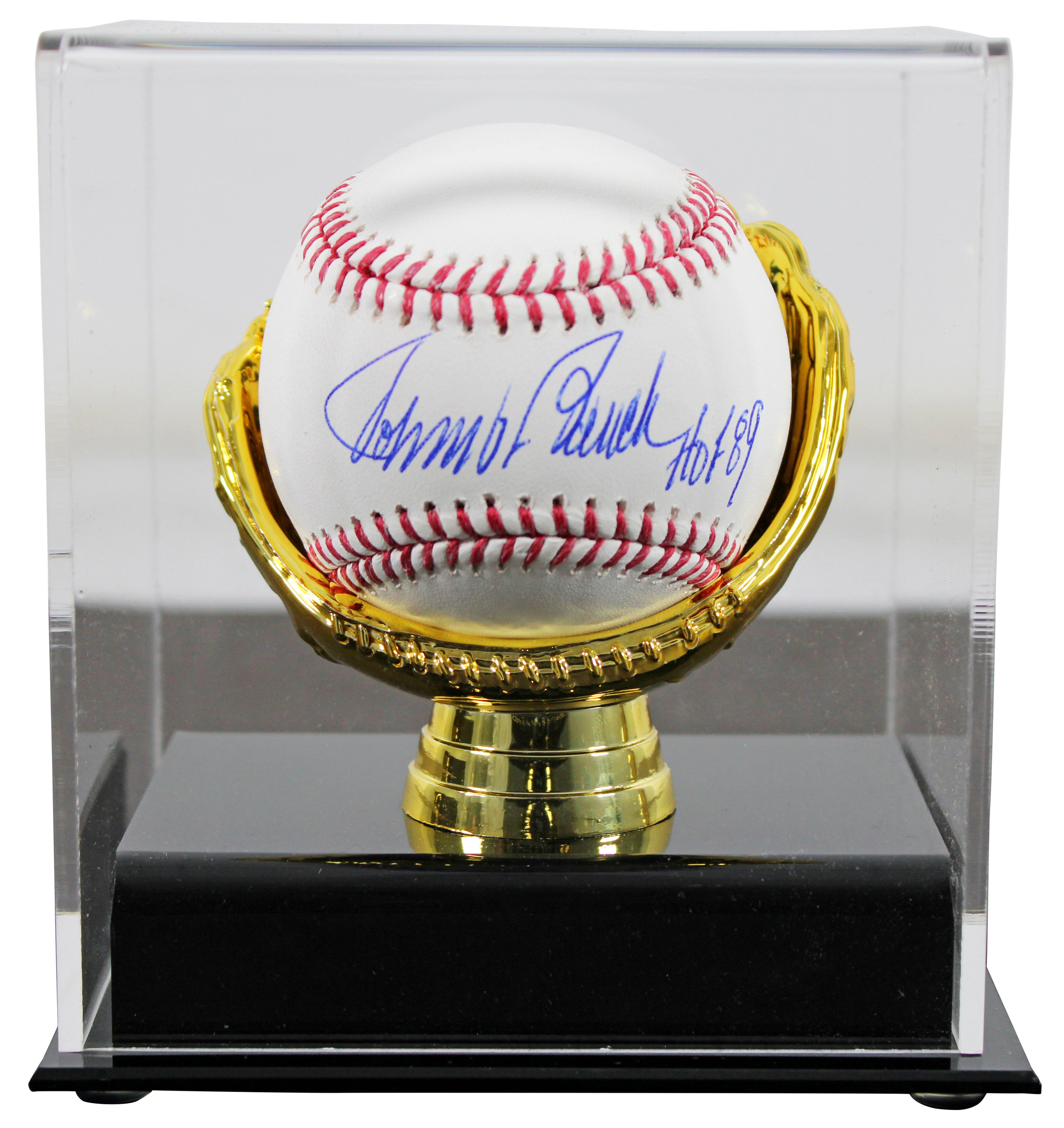 Reds Johnny Bench "HOF 89" Authentic Signed Oml Baseball w/ Case Fanatics