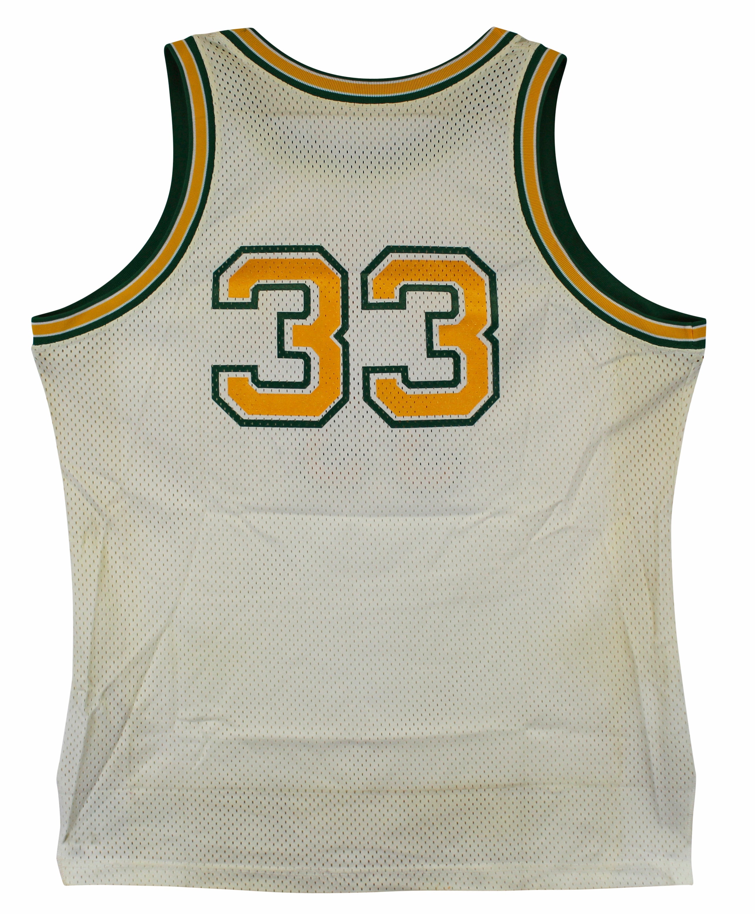 Shaquille O'Neal Game Used White 1987-89 Cole High School Champion Jersey SIA