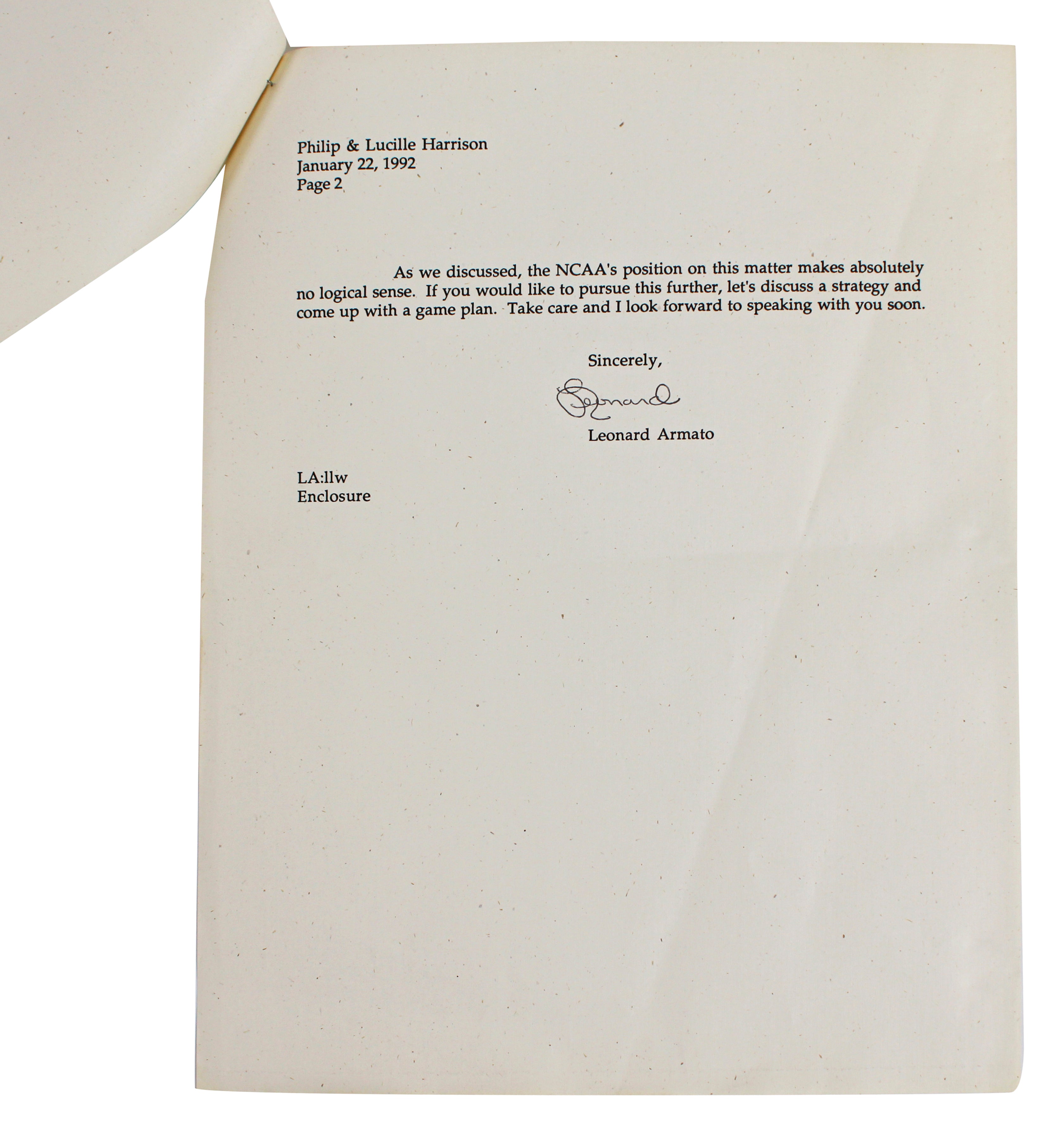 Shaquille O'Neal Authentic 1988 Agency Recruitment Presentation Binder Letter