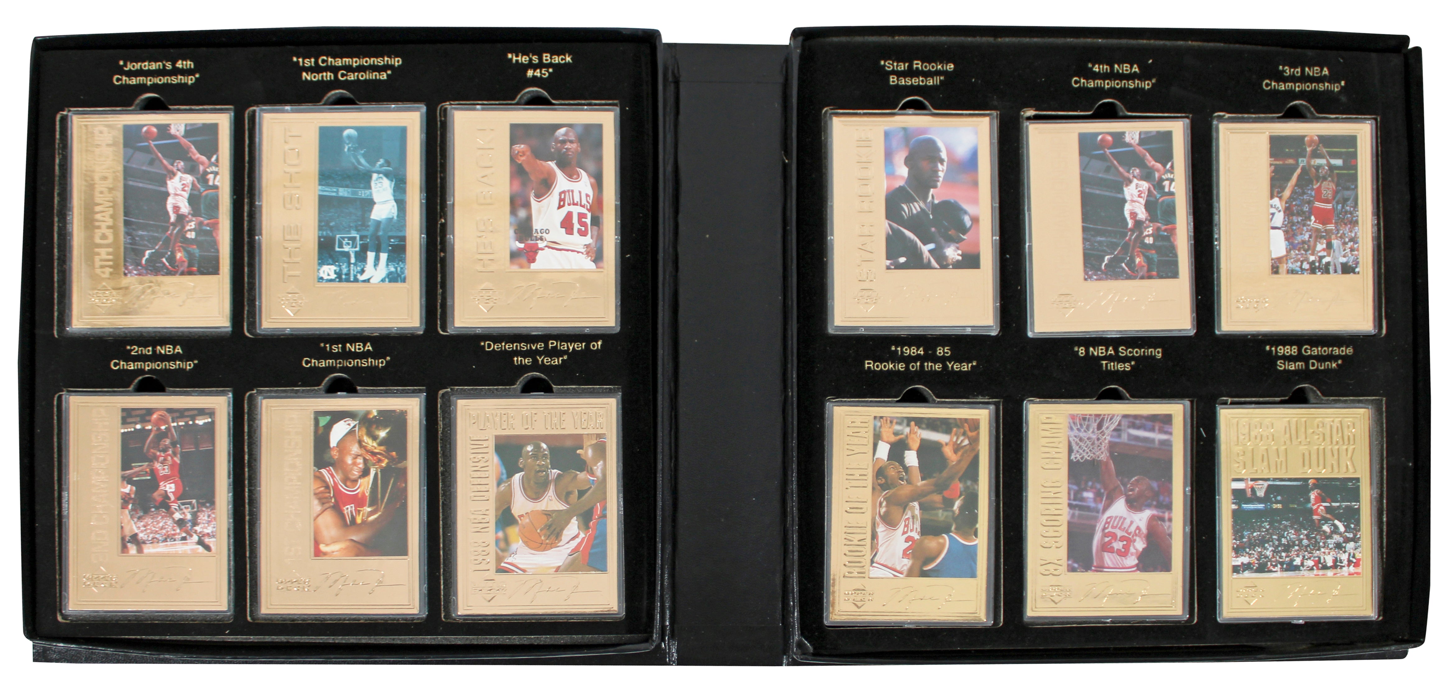 1996 Upper Deck Michael Jordan Career Collection 12 Card Set #d 10000 22 Kt Gold