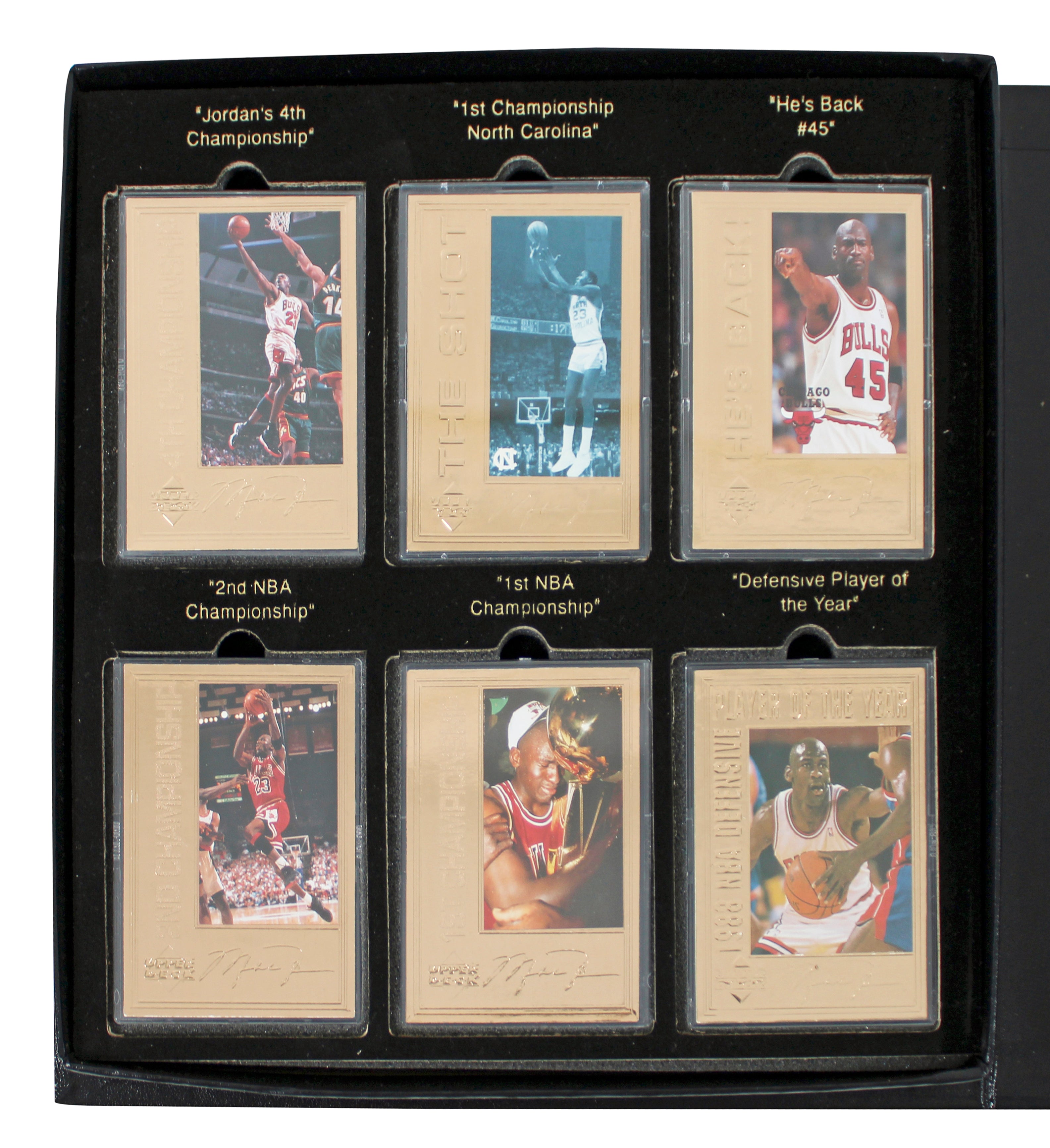 1996 Upper Deck Michael Jordan Career Collection 12 Card Set #d 10000 22 Kt Gold