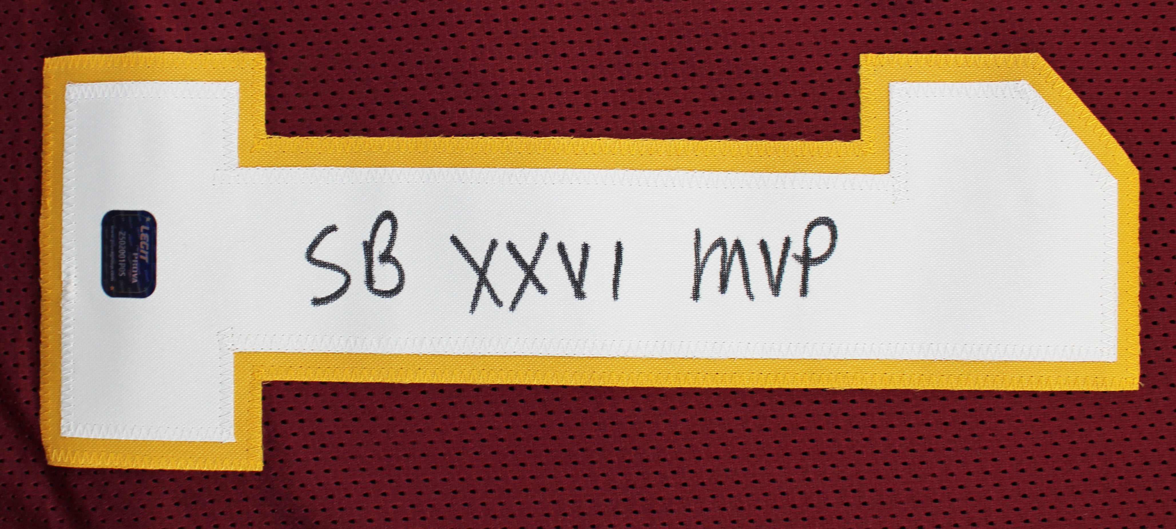 Mark Rypien "SB XXVI MVP" Signed Maroon Pro Style Jersey BAS Witnessed 2 HOLIDAY DOORBUSTER