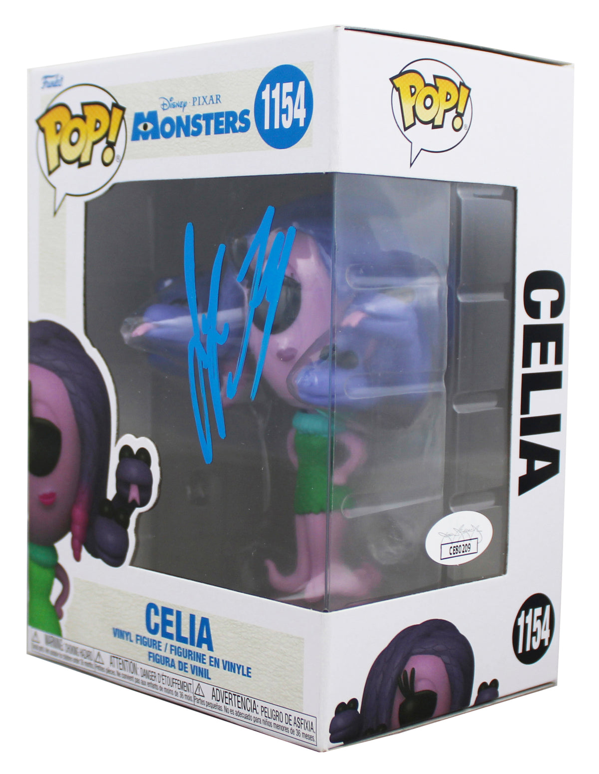Jennifer Tilly Monsters Signed Celia #1154 Funko Pop Vinyl Figure JSA #CE80209