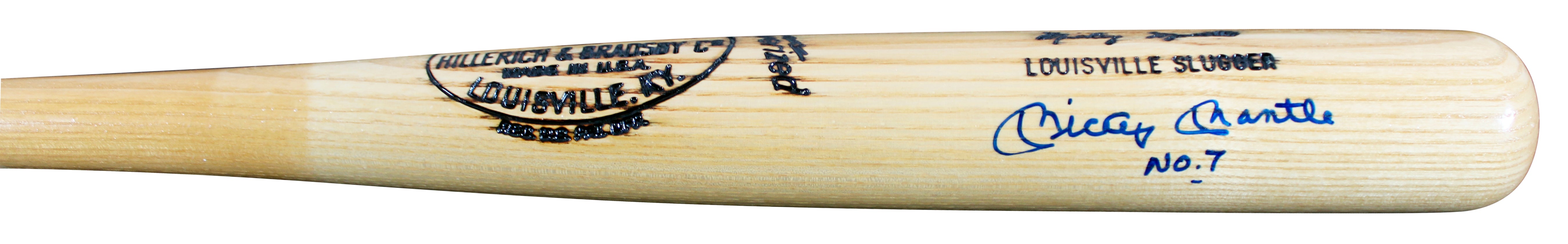 Yankees Mickey Mantle "No. 7" Signed Louisville Slugger Bat Auto 10 PSA #AO07828