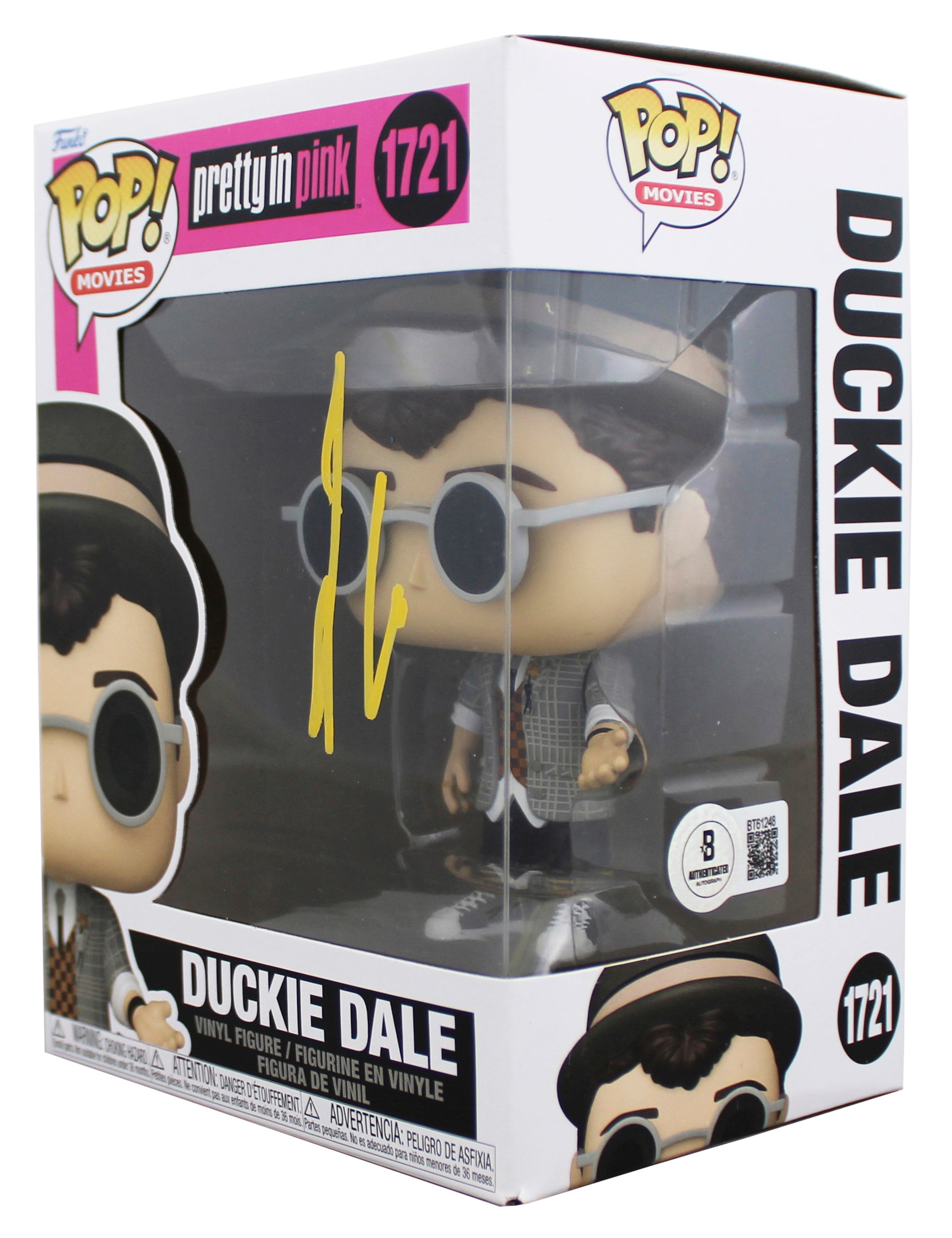 Jon Cryer Pretty in Pink Signed Duckie Dale #1721 Funko Pop Figure BAS #BT61248