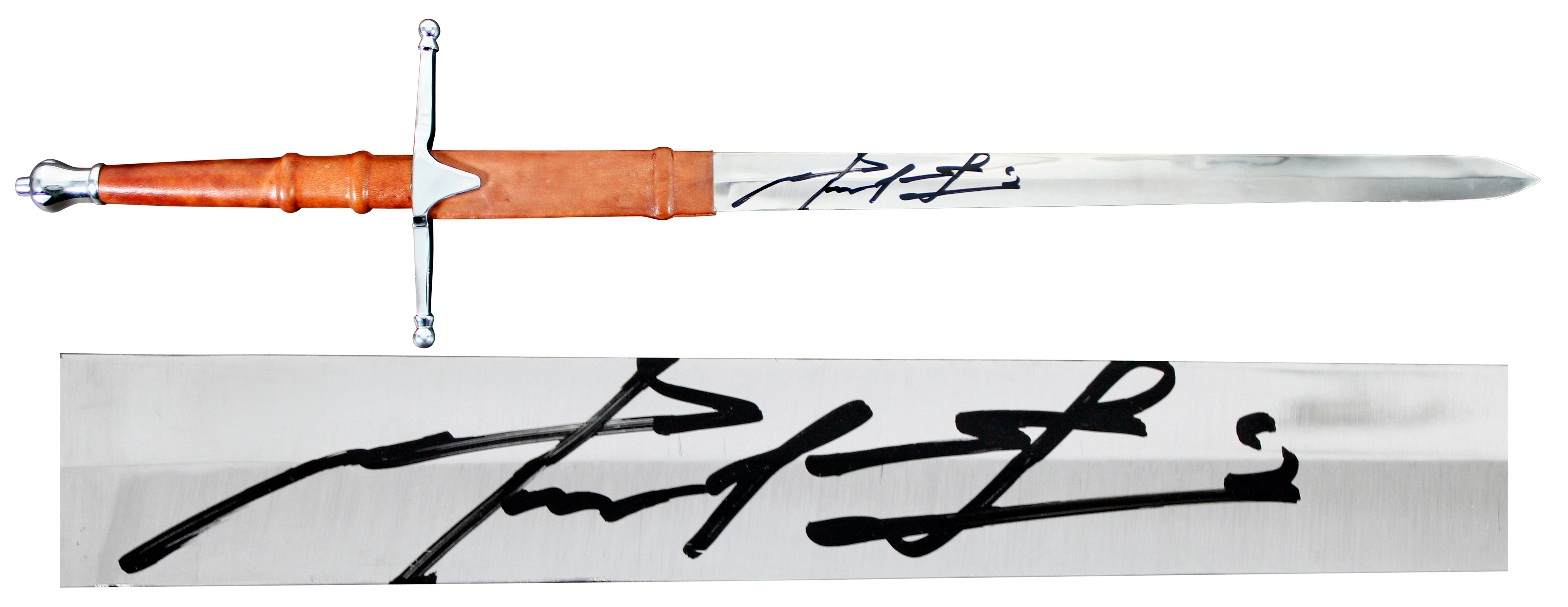 Mel Gibson Braveheart Signed 40.75 Inch William Wallace Sword with Sheath BAS