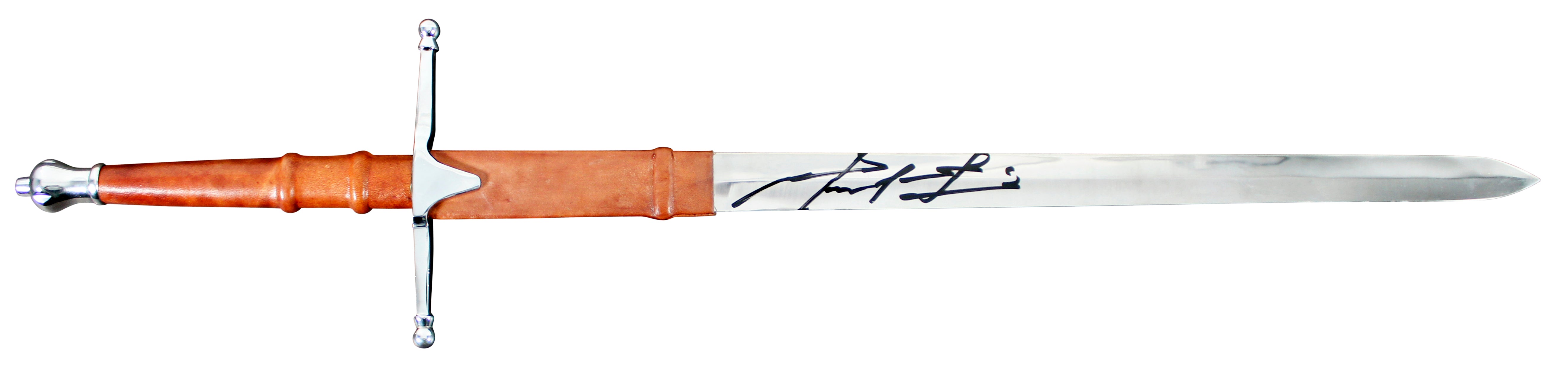 Mel Gibson Braveheart Signed 40.75 Inch William Wallace Sword with Sheath BAS