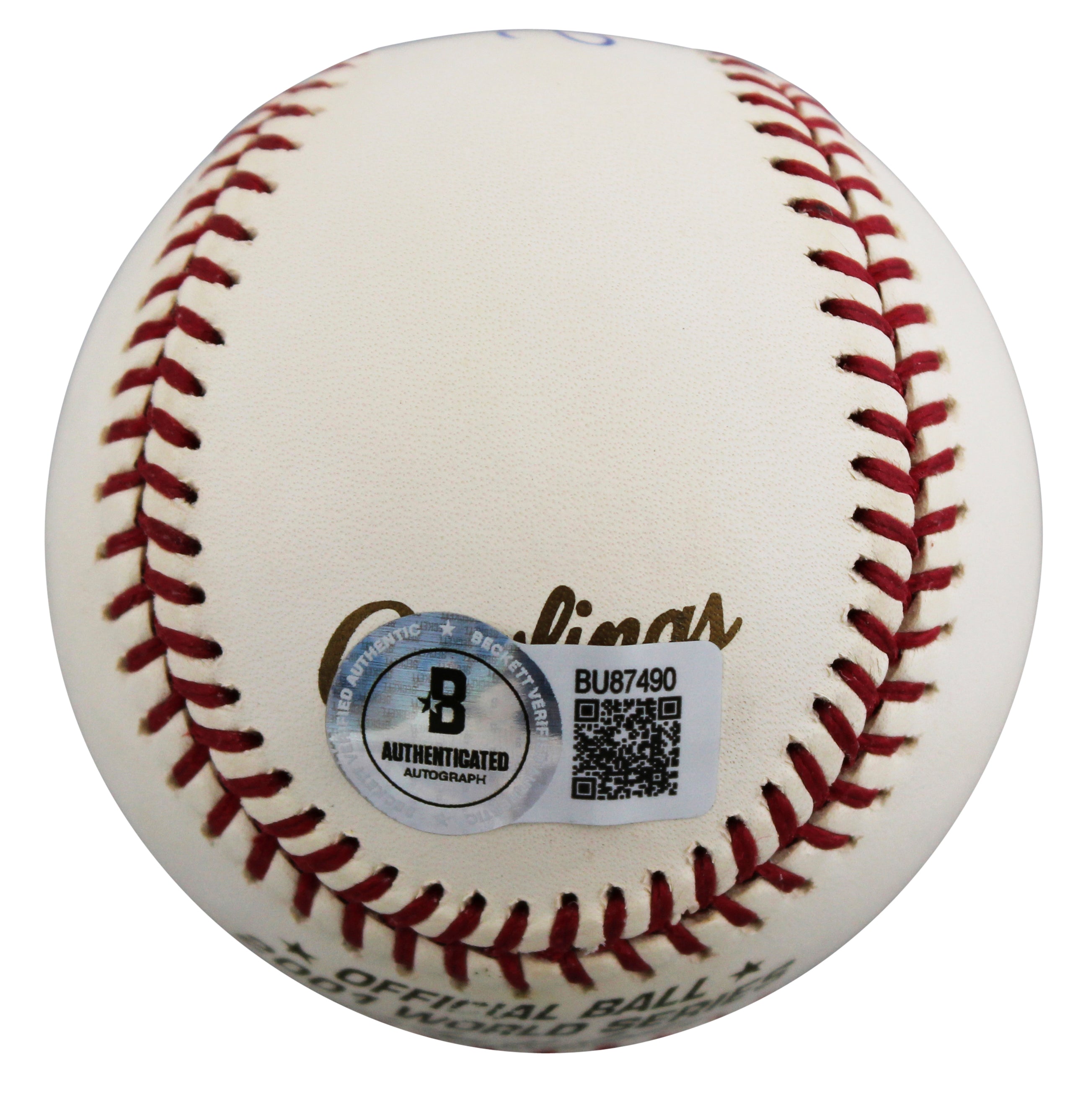 D-Backs Mark Grace Authentic Signed 2001 WS Logo OML Baseball BAS #BU87490