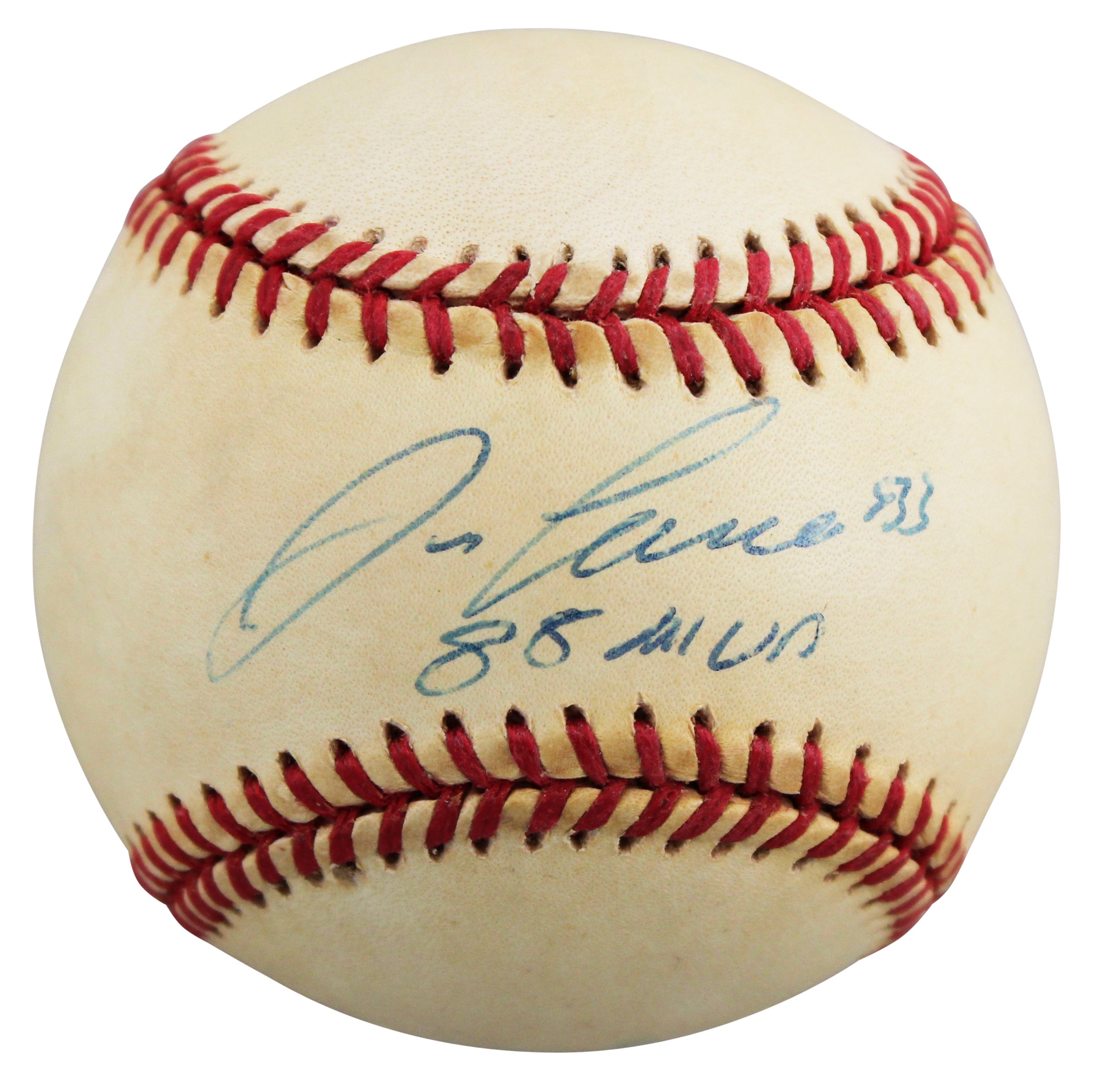 Athletics Jose Canseco "88 MVP" Signed Gene Budig OAL Baseball BAS #BU87537