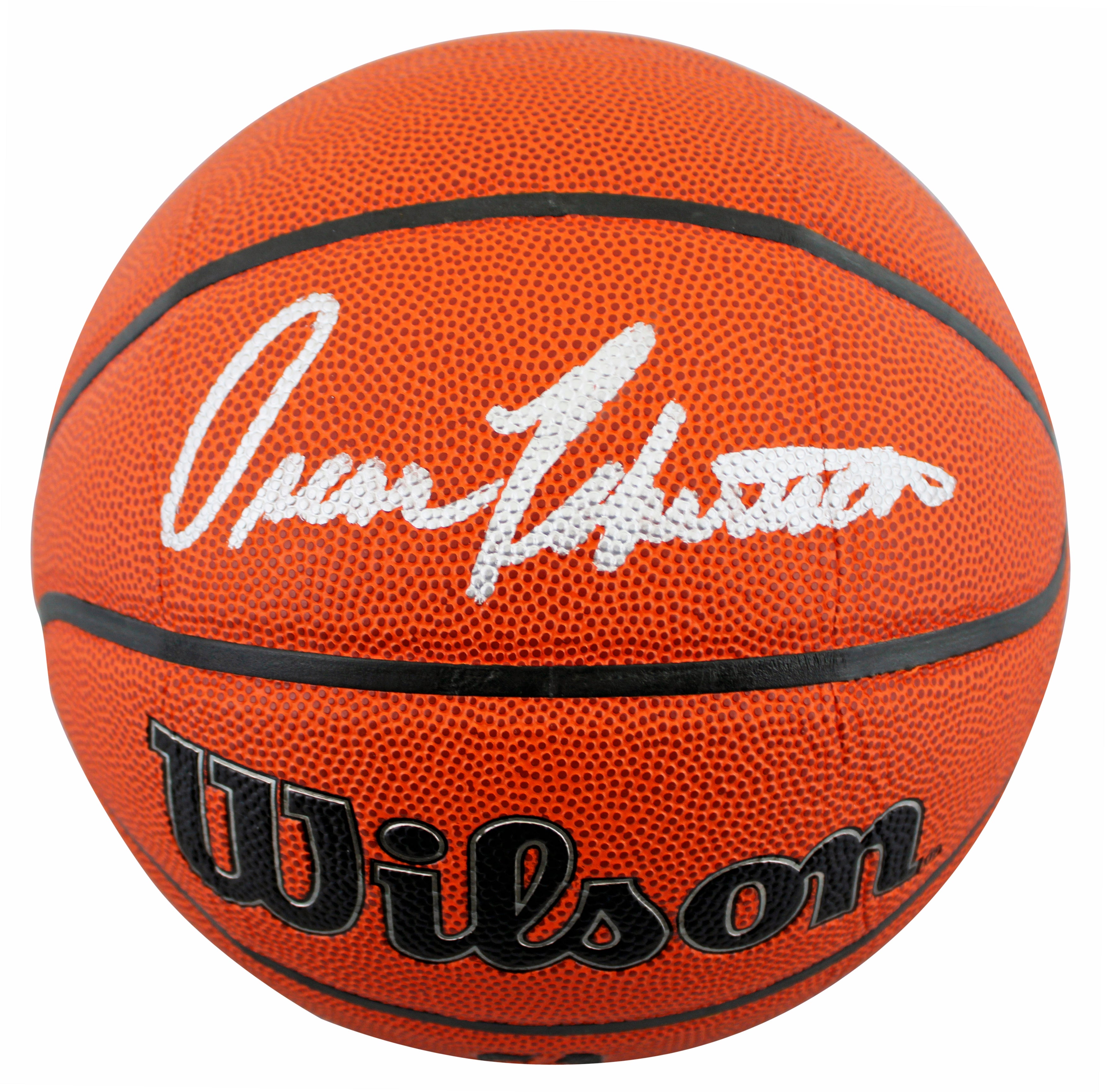 Bucks Oscar Robertson Authentic Signed Wilson Basketball Autographed BAS Witness