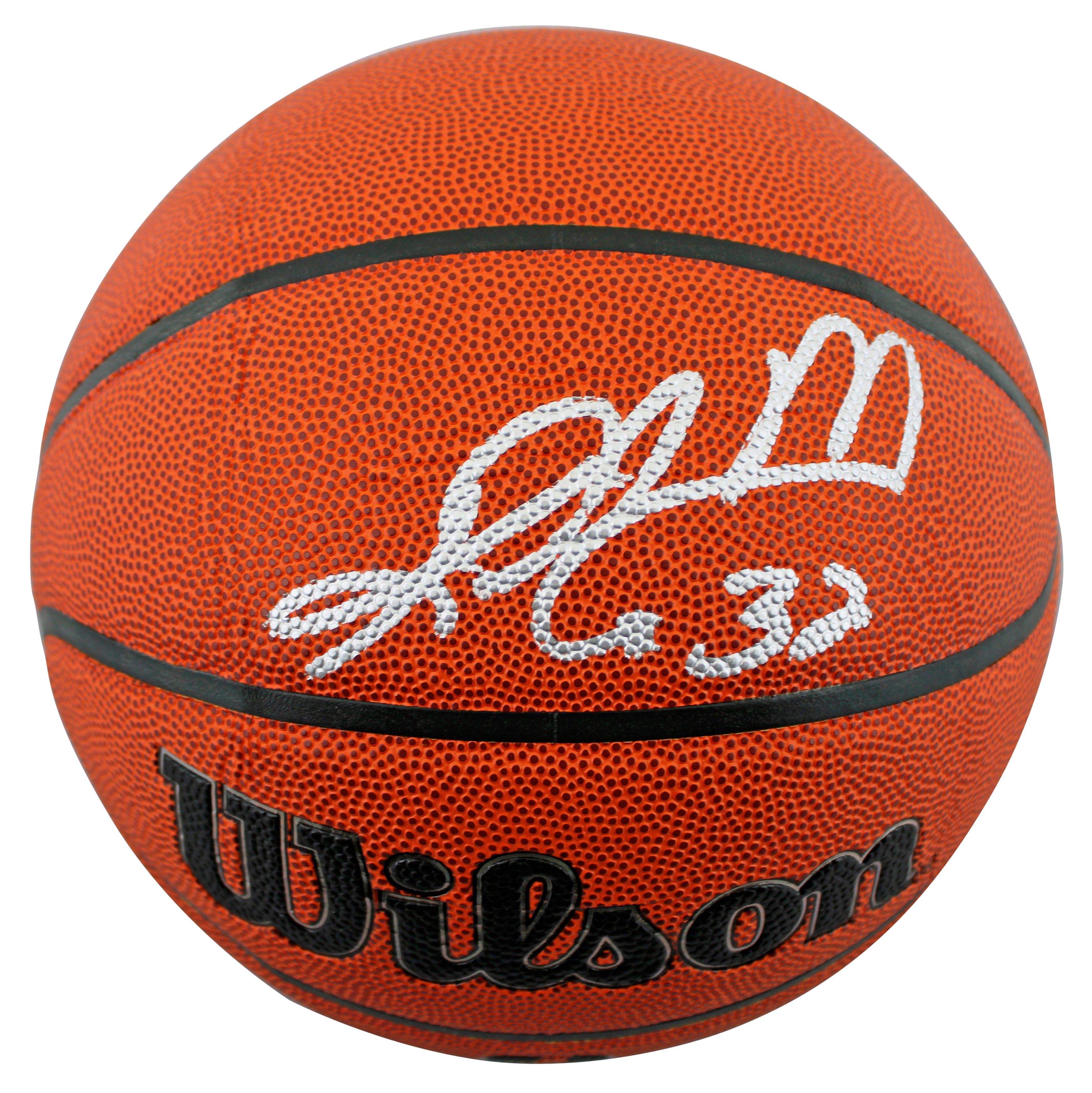 Jazz Karl Malone Authentic Signed Wilson Basketball w/ Case BAS Witnessed