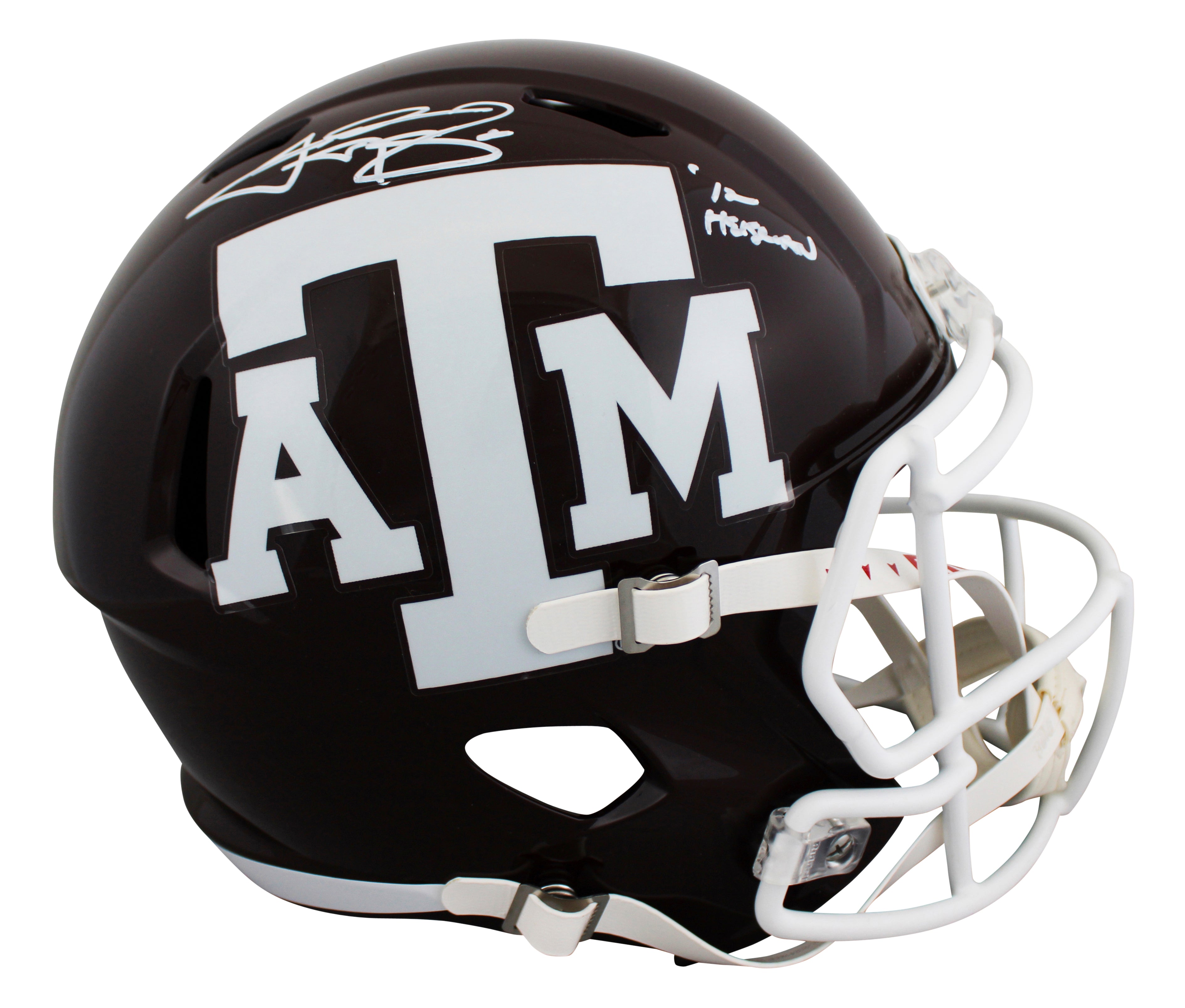 Texas A&M Johnny Manziel "12 HT" Signed F/S Speed Rep Helmet W/ Case BAS Wit 2