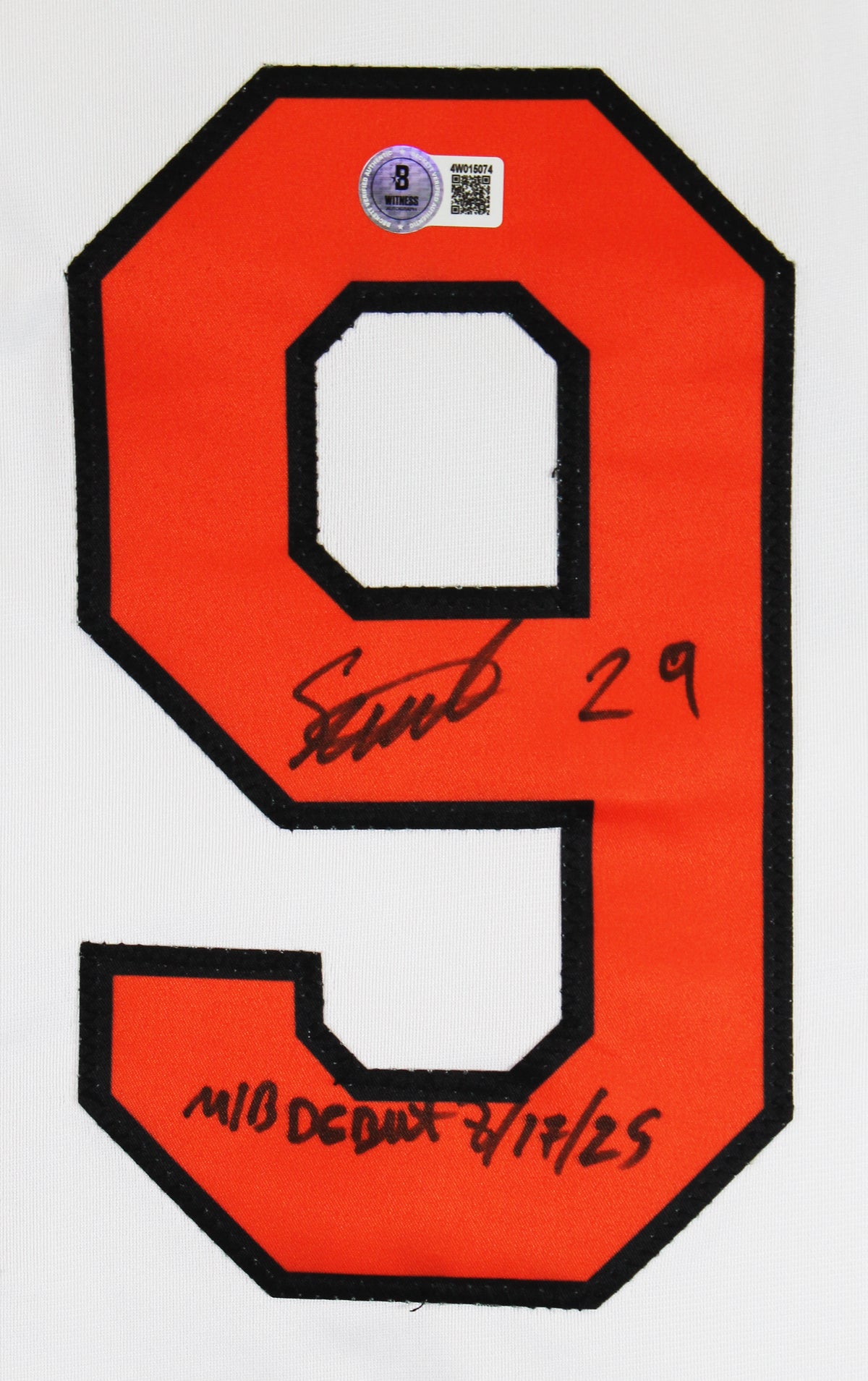 Samuel Basallo "MLB Debut 8/17/25" Authentic Signed White Pro Style Jersey BAS