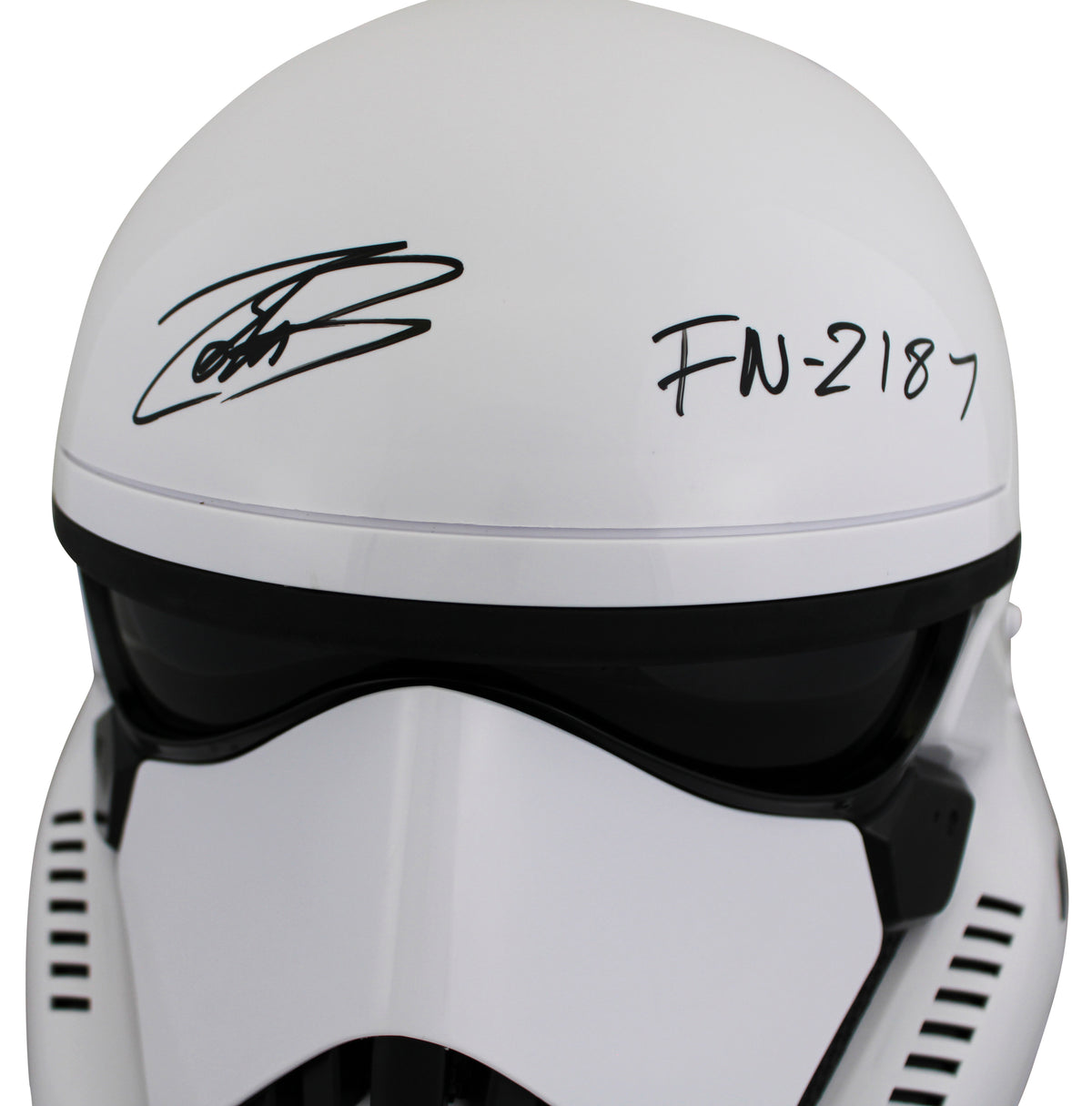 John Boyega Star Wars The Force Awakens "FN-2187" Signed Helmet BAS #BS78020