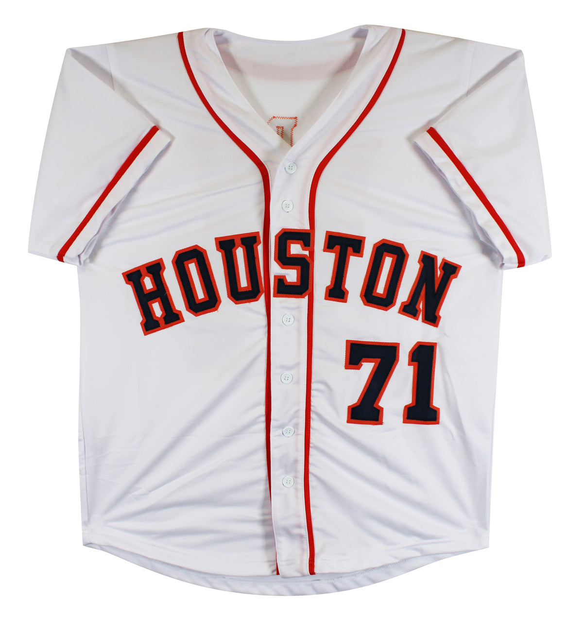 Josh Hader Authentic Signed White Pro Style Jersey Autographed BAS Witnessed