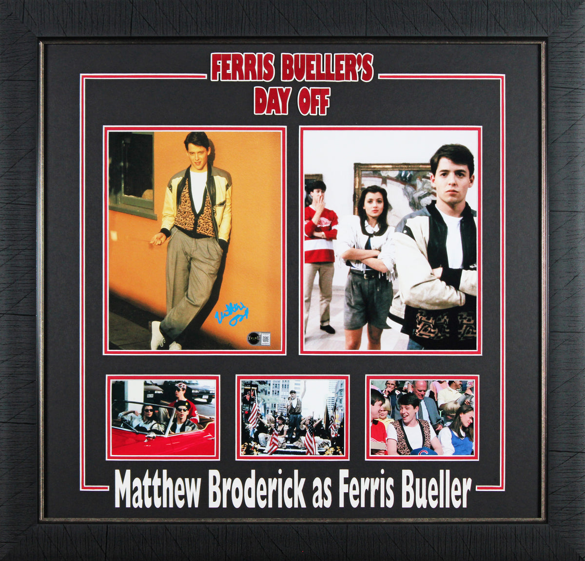 Matthew Broderick Ferris Bueller's Day Off Signed 8x10 Framed Photo BAS 1