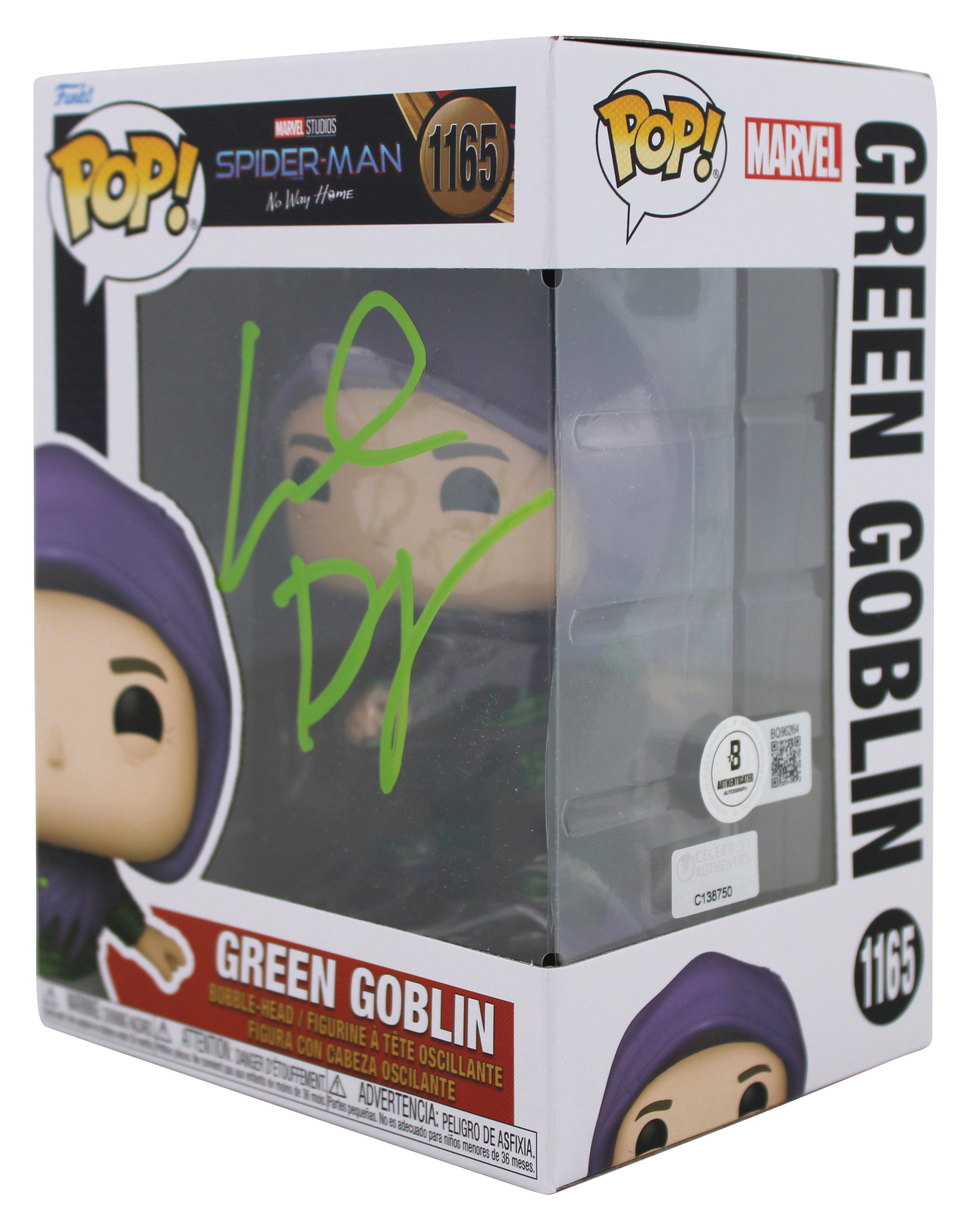 Willem Dafoe  Signed Green Goblin #1165 Funko Pop Vinyl Figure BAS #BQ96264