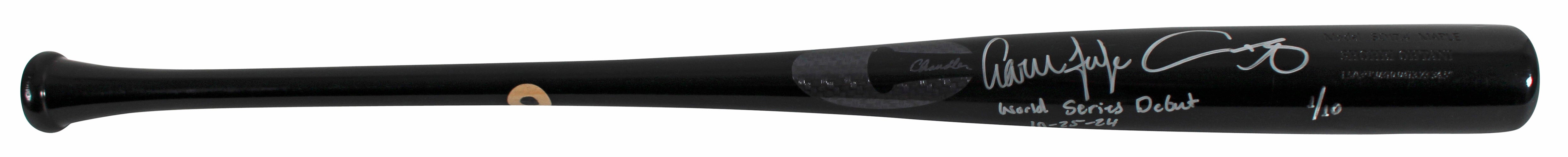 Shohei Ohtani & Aaron Judge "WS Debut" Signed Chandler Bat LE #1/10 MLB Fanatics