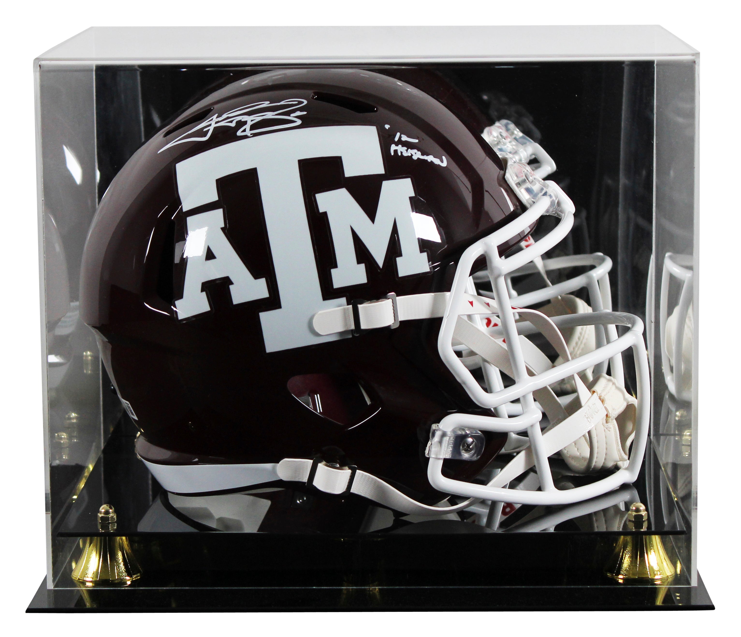 Texas A&M Johnny Manziel "12 HT" Signed F/S Speed Rep Helmet W/ Case BAS Wit 2