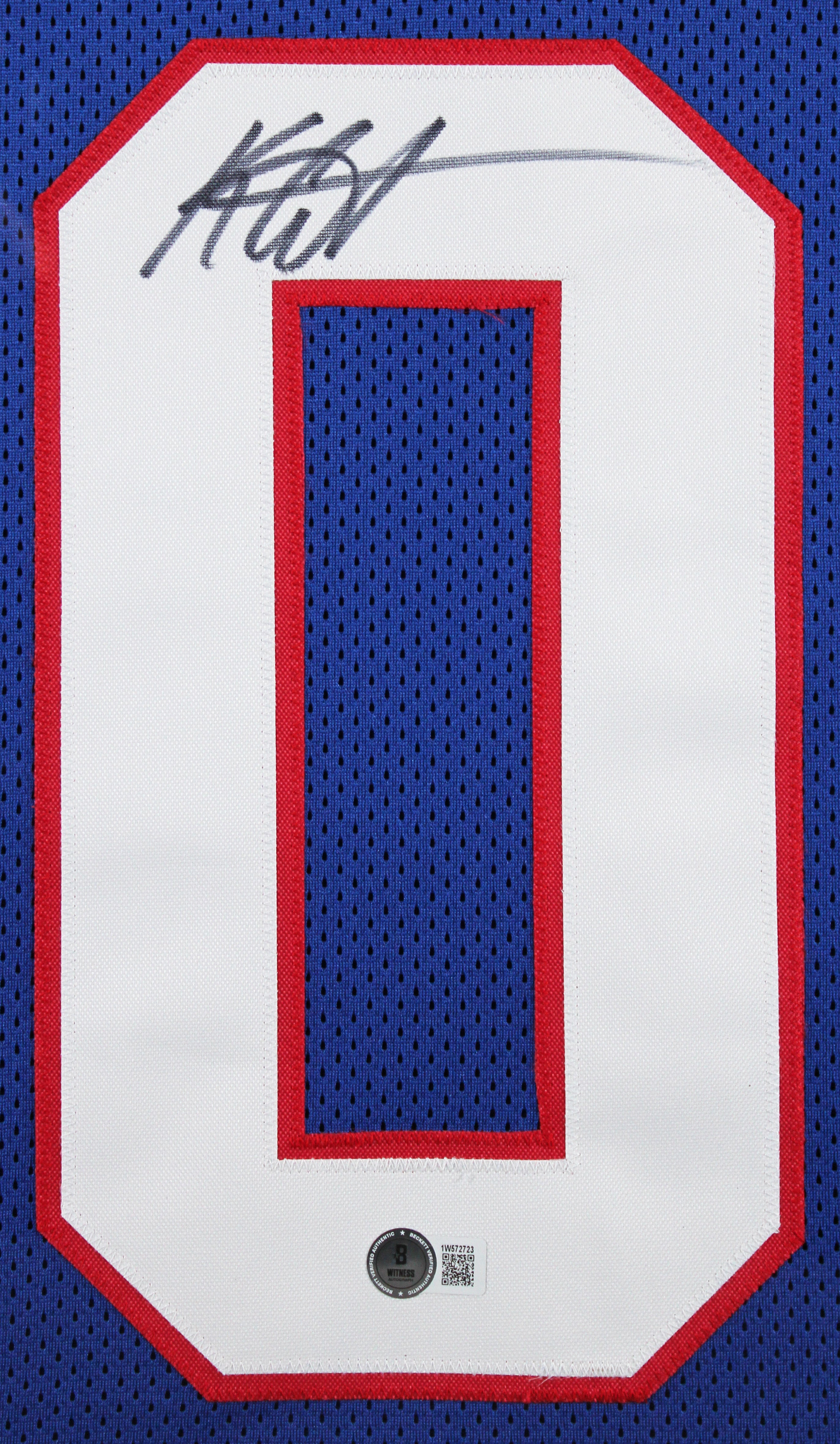 Keon Coleman Authentic Signed Blue Pro Style Framed Jersey BAS Witnessed