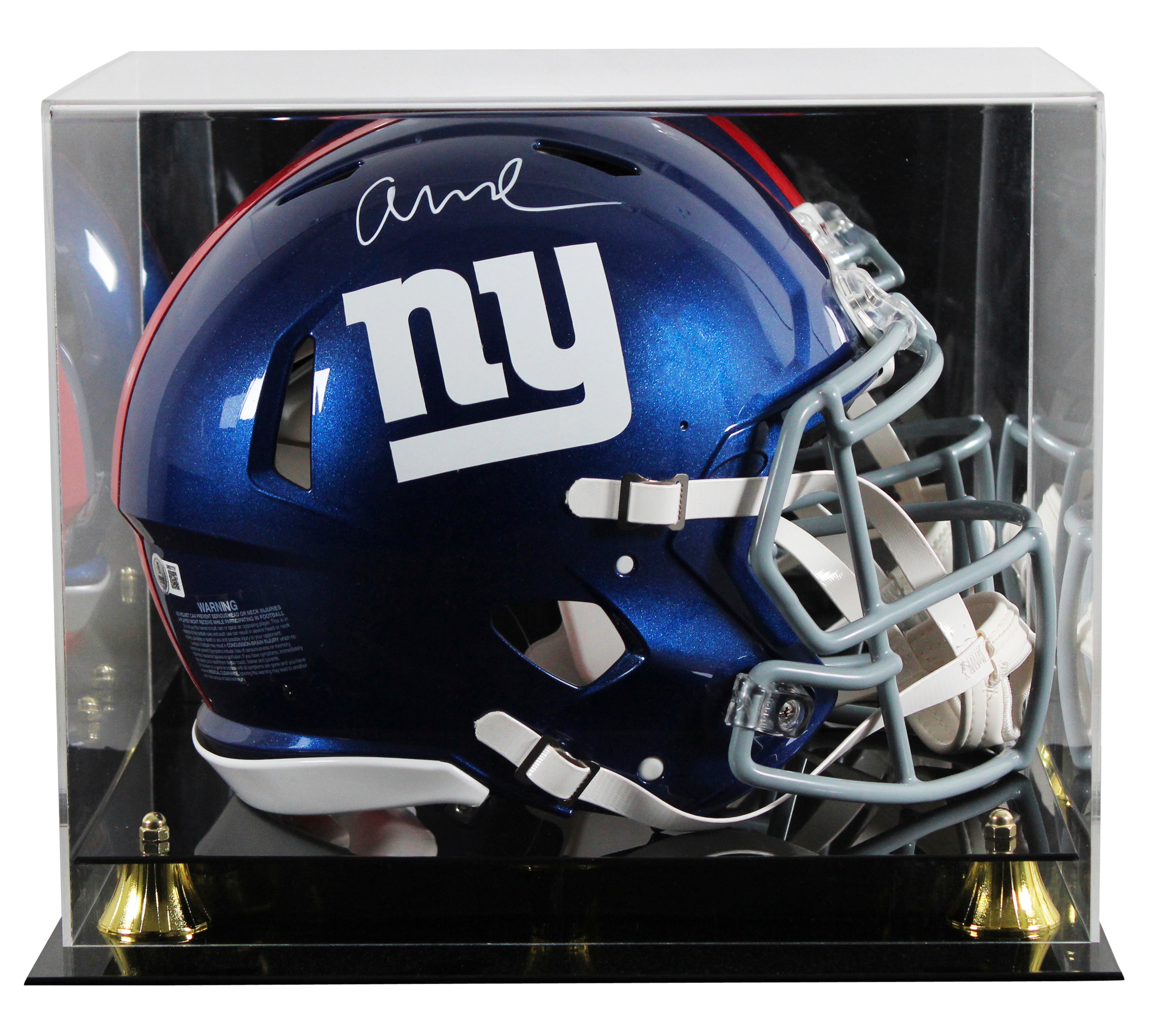 Giants Abdul Carter Signed Full Size Speed Proline Helmet W/ Case BAS Witnessed