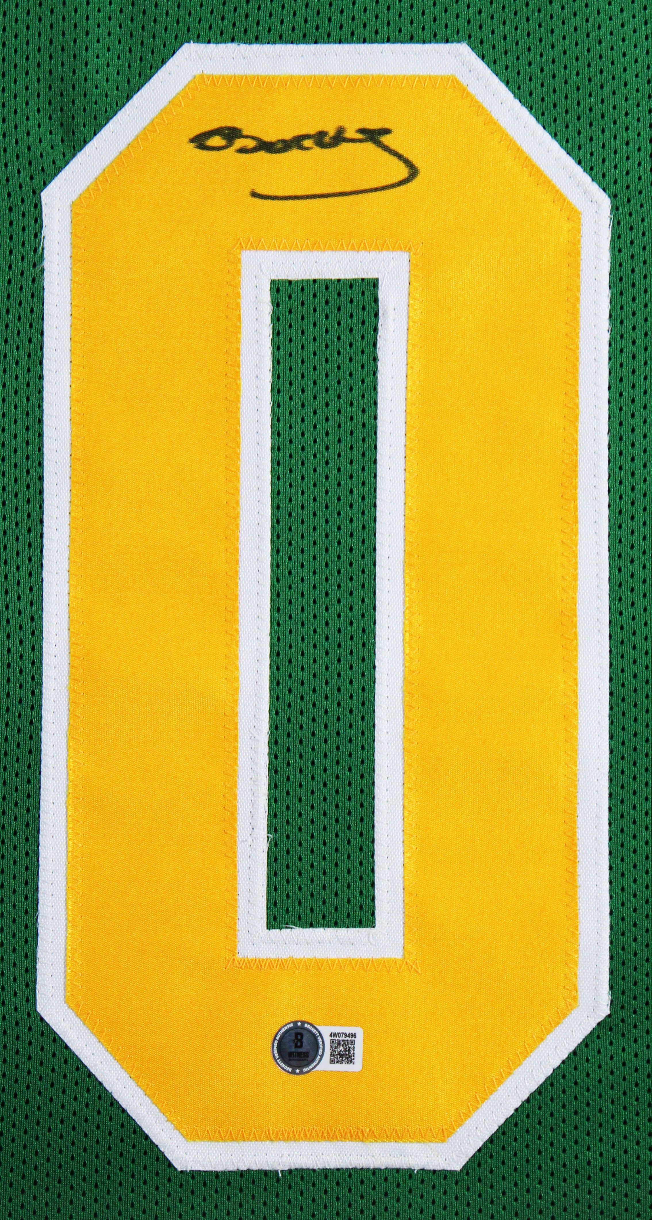 Oregon Bucky Irving Authentic Signed Green Pro Style Framed Jersey BAS Witnessed