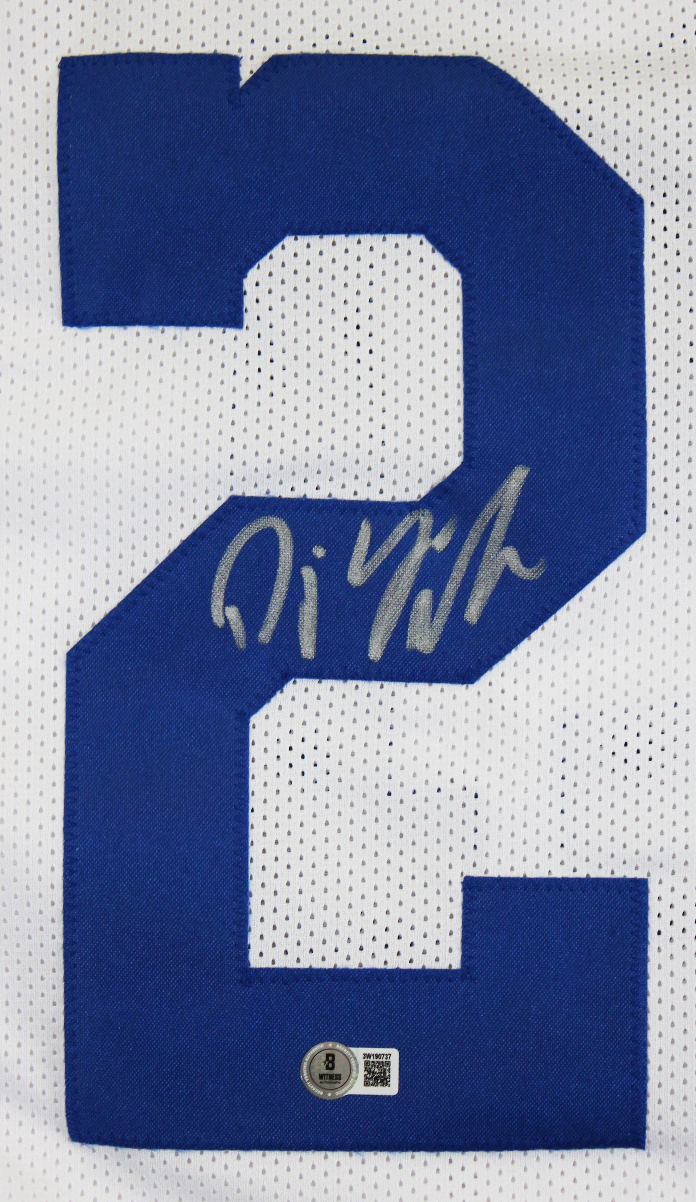 D.J. Giddens Authentic Signed White Pro Style Jersey Autographed BAS Witnessed