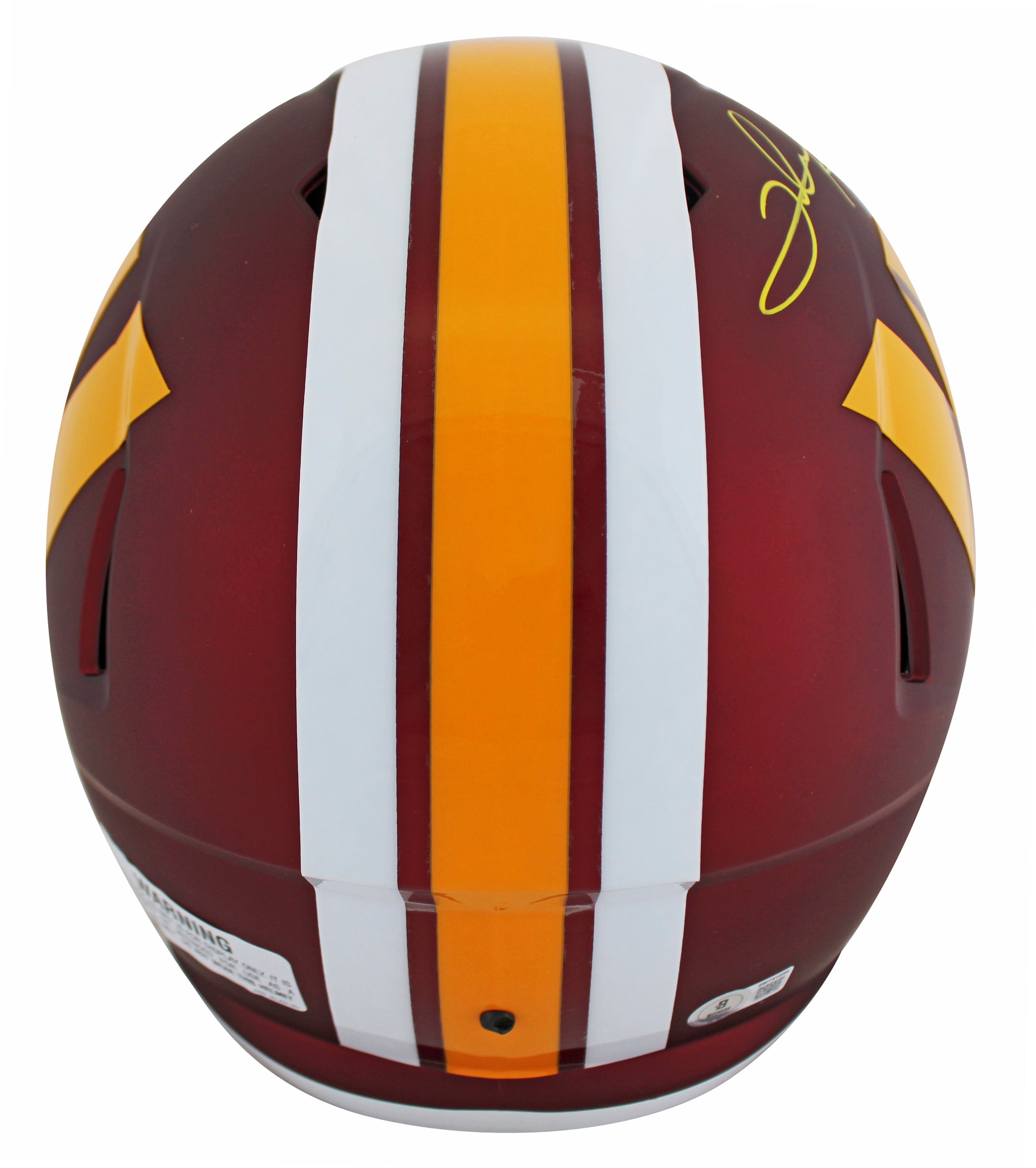 Commanders Clinton Portis Signed 2024 On-Field Alt F/S Speed Rep Helmet BAS Wit