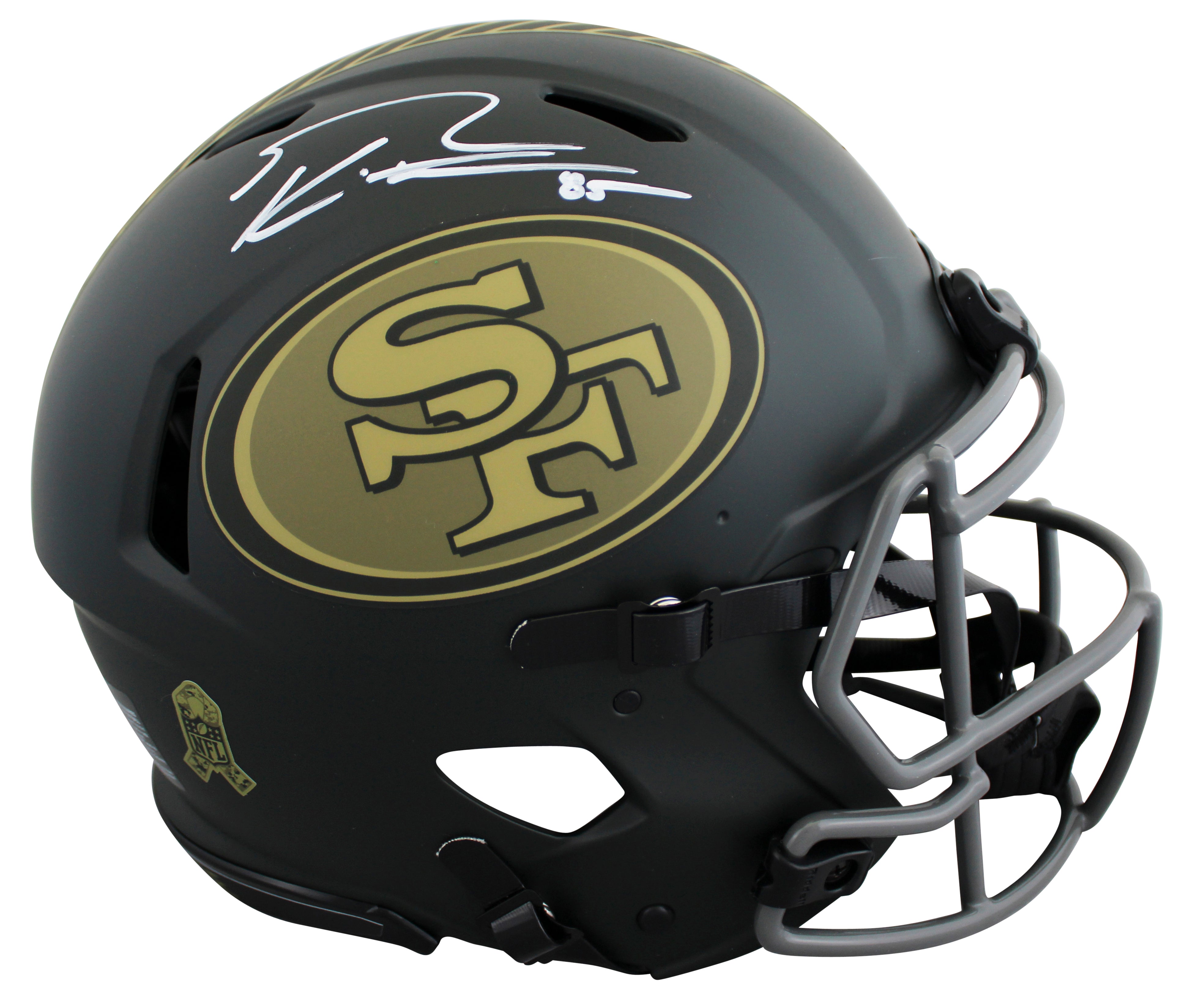 49ers George Kittle Signed STS IV Full Size Speed Proline Helmet W/ Case BAS Wit