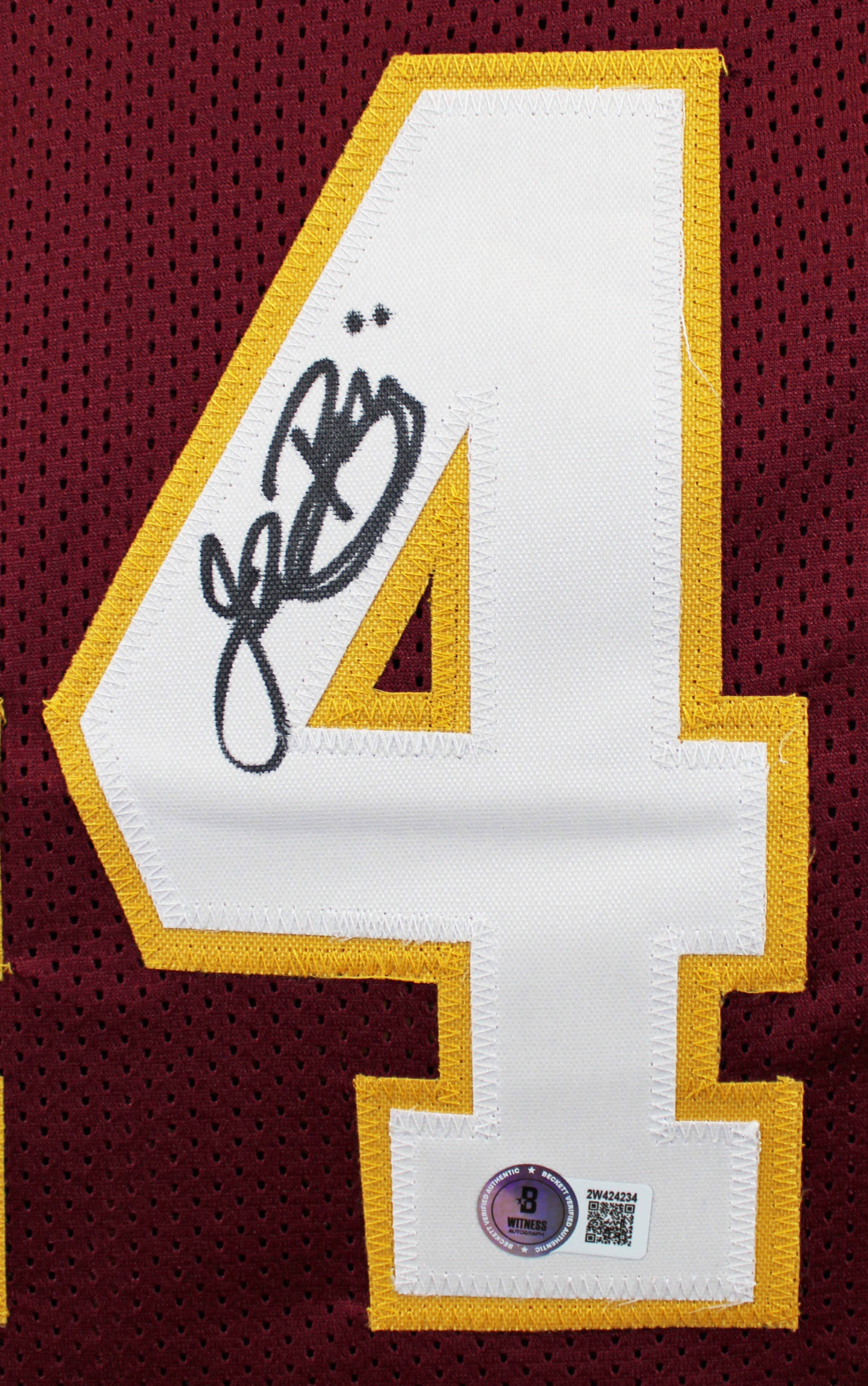 ** HOLIDAY DOORBUSTER ** SB MVPs (3) Williams, Rypien & Riggins Signed Maroon Pro Style Jersey BAS Wit