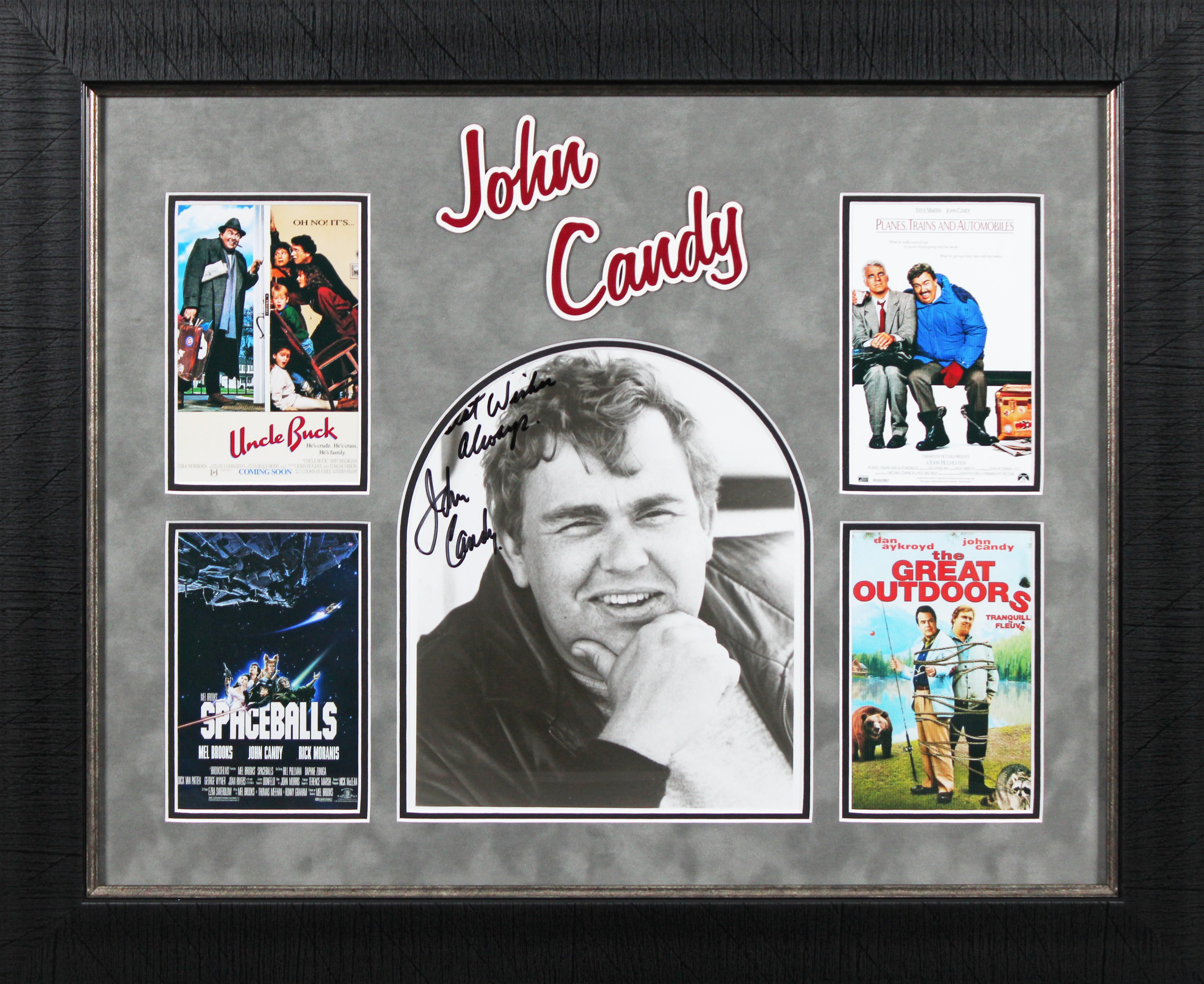 John Candy "Best Wishes Always" Authentic Signed 8x10 Framed Photo BAS #AE13229