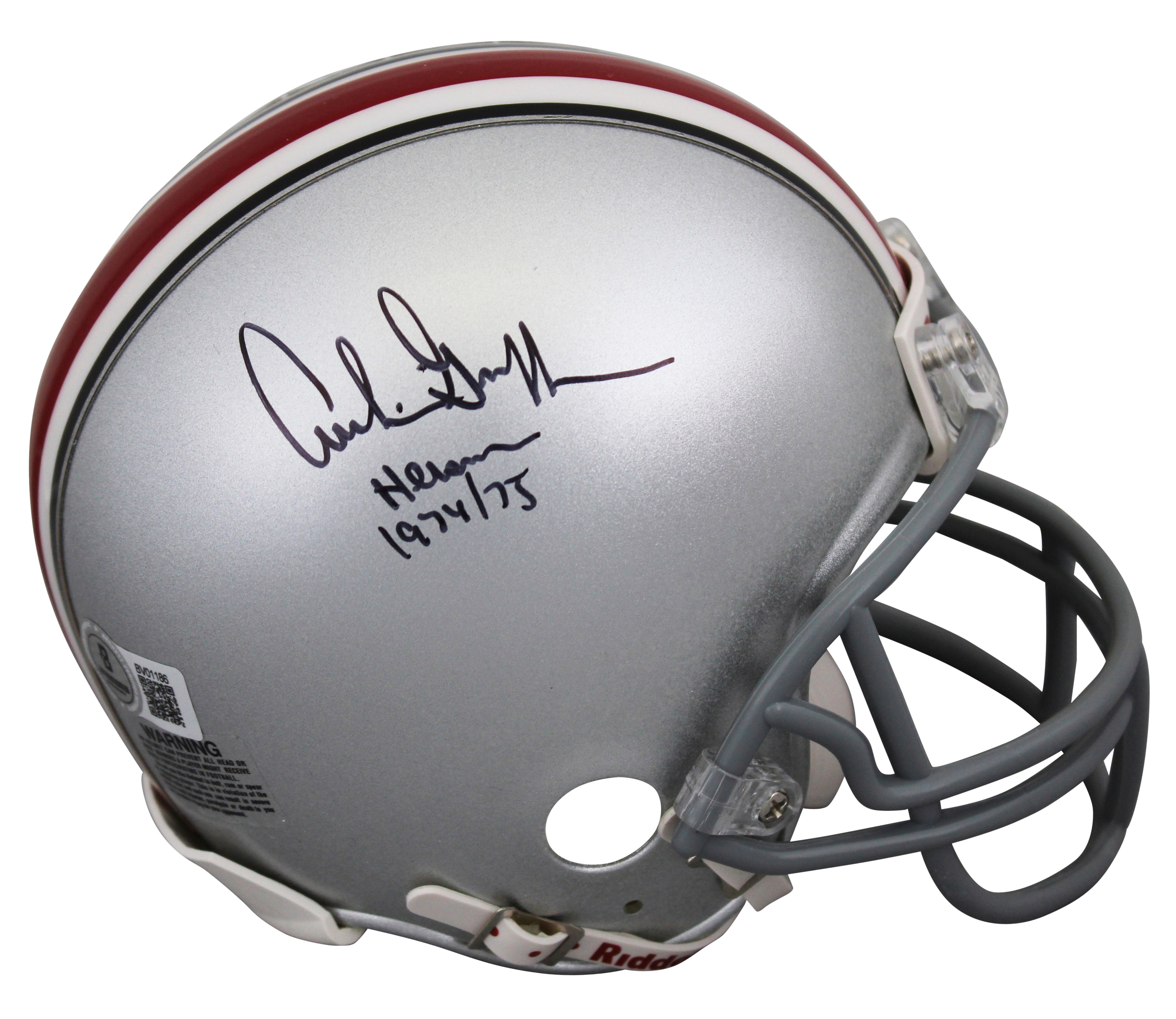 Ohio State Archie Griffin "Heisman 1974/75" Signed VSR4 Rep Mini Helmet BAS