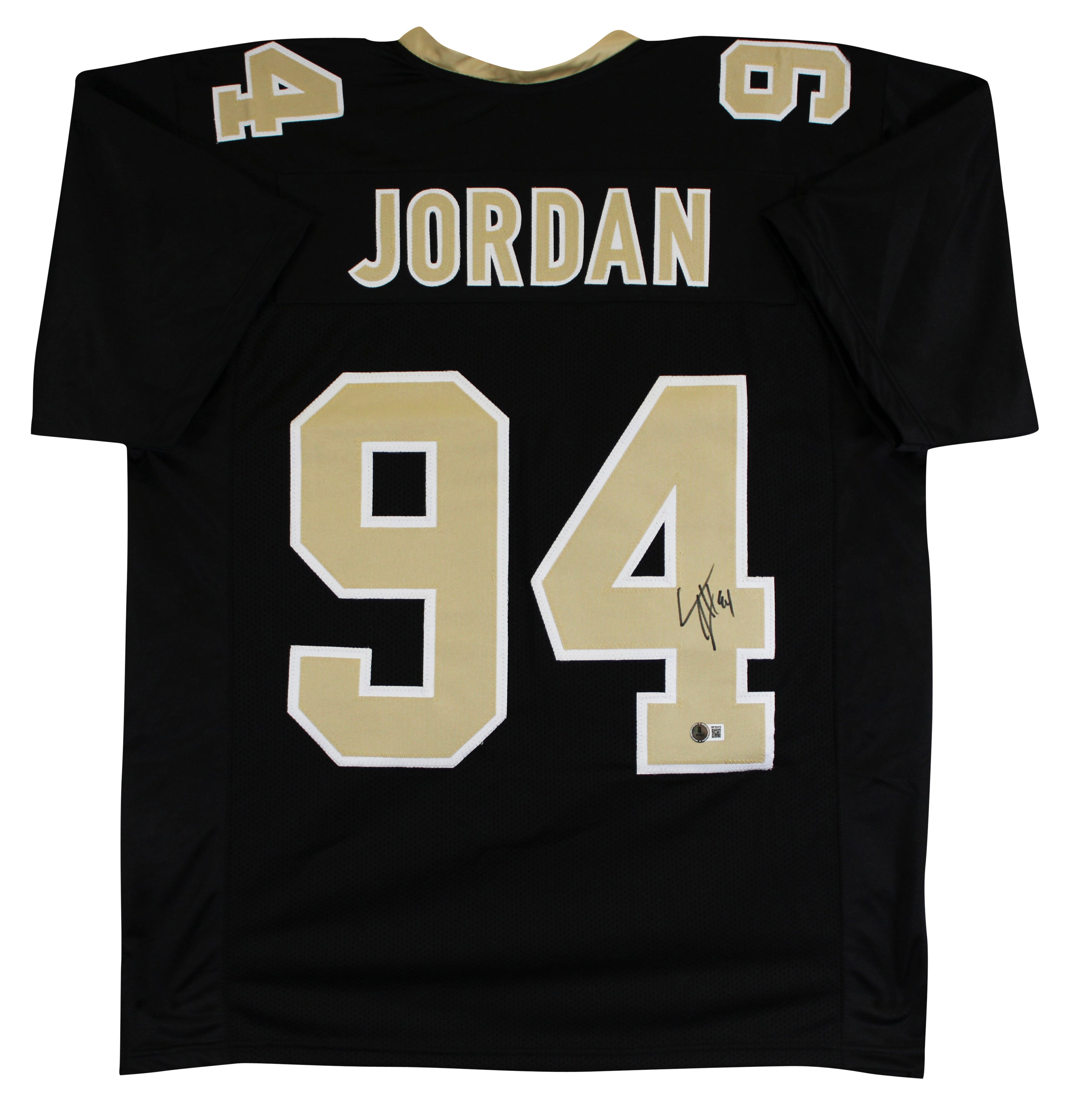Cameron Jordan Authentic Signed Black Pro Style Jersey Autographed BAS Witnessed