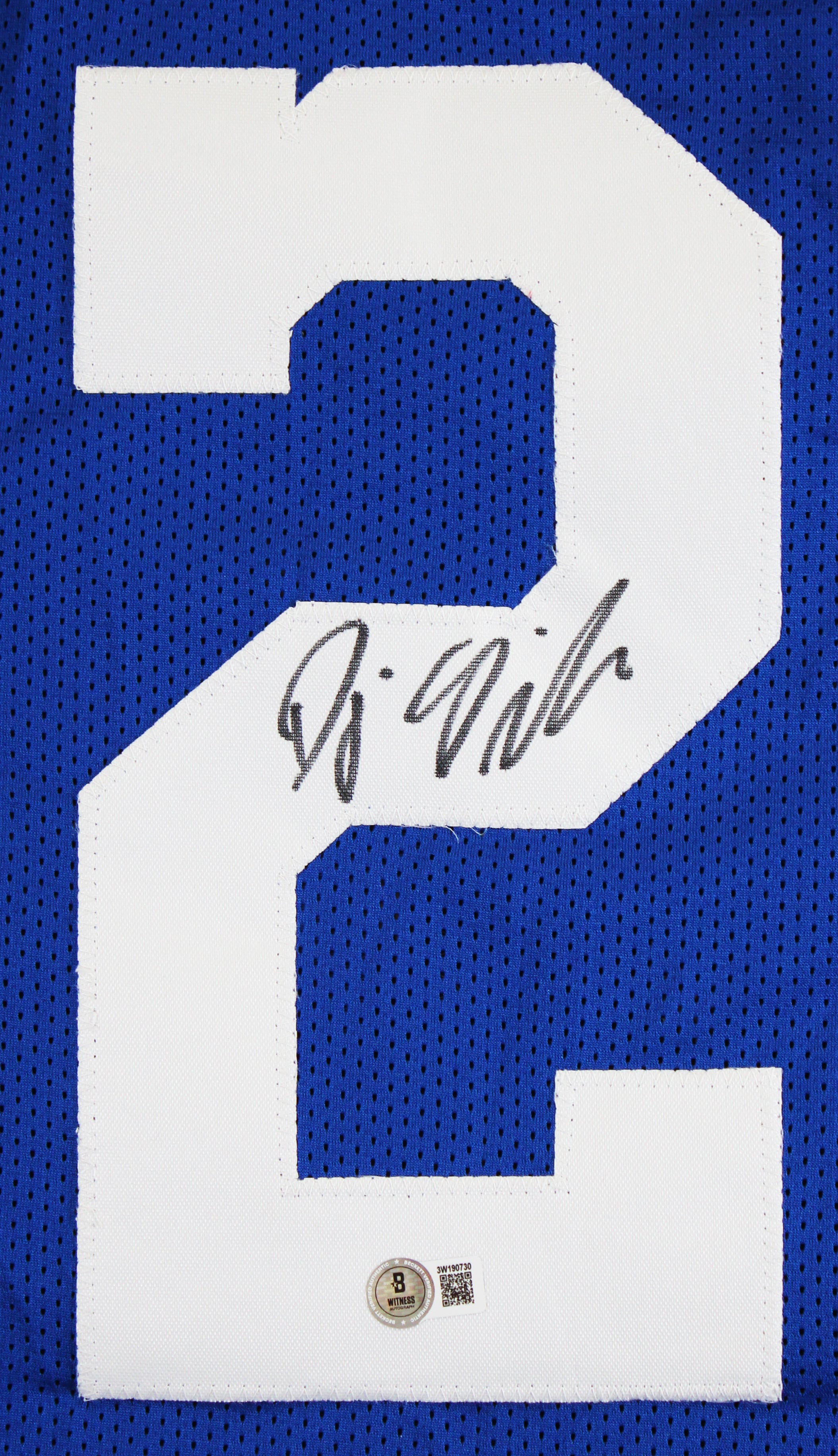 D.J. Giddens Authentic Signed Blue Pro Style Jersey Autographed BAS Witnessed