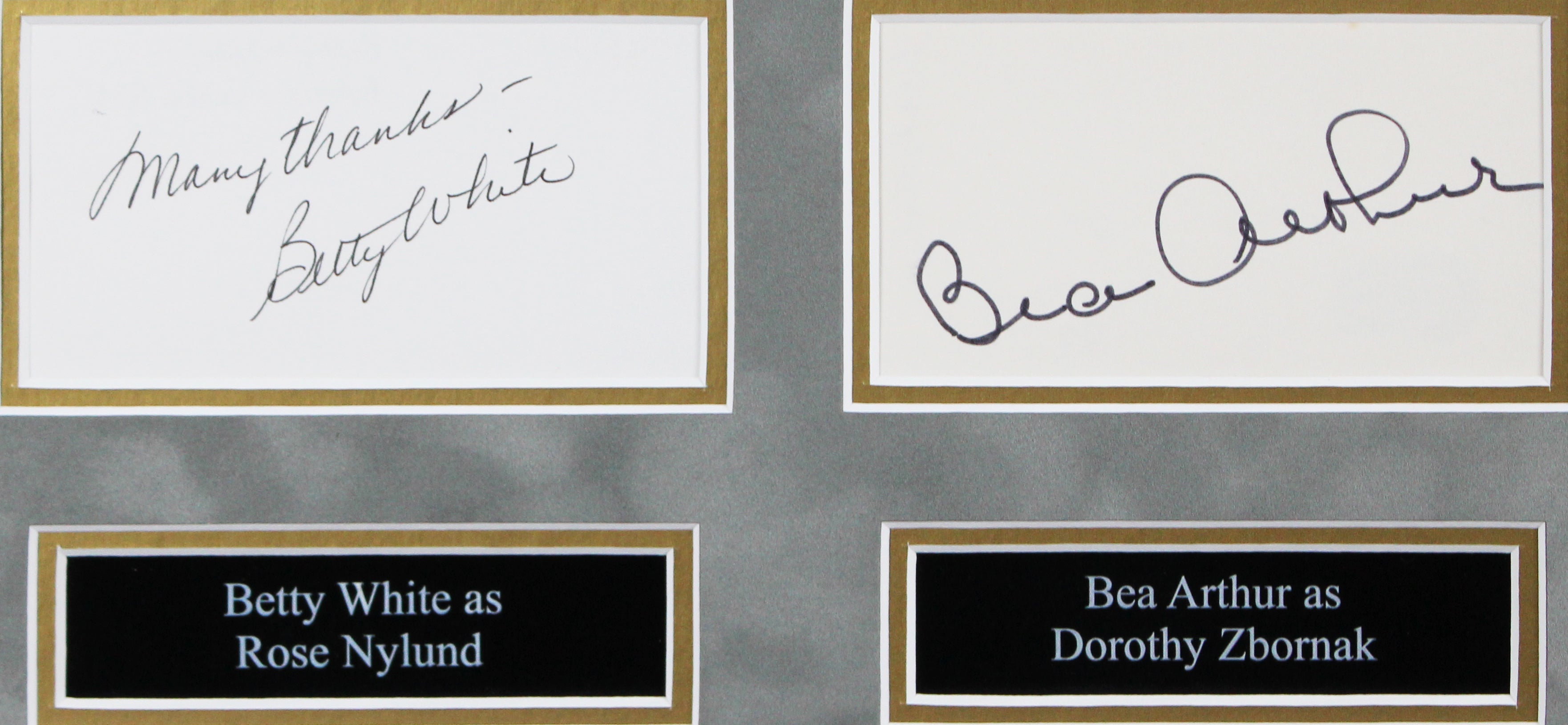 Golden Girls (4) White, Arthur, Getty & McClanahan Signed Framed Display BAS 1