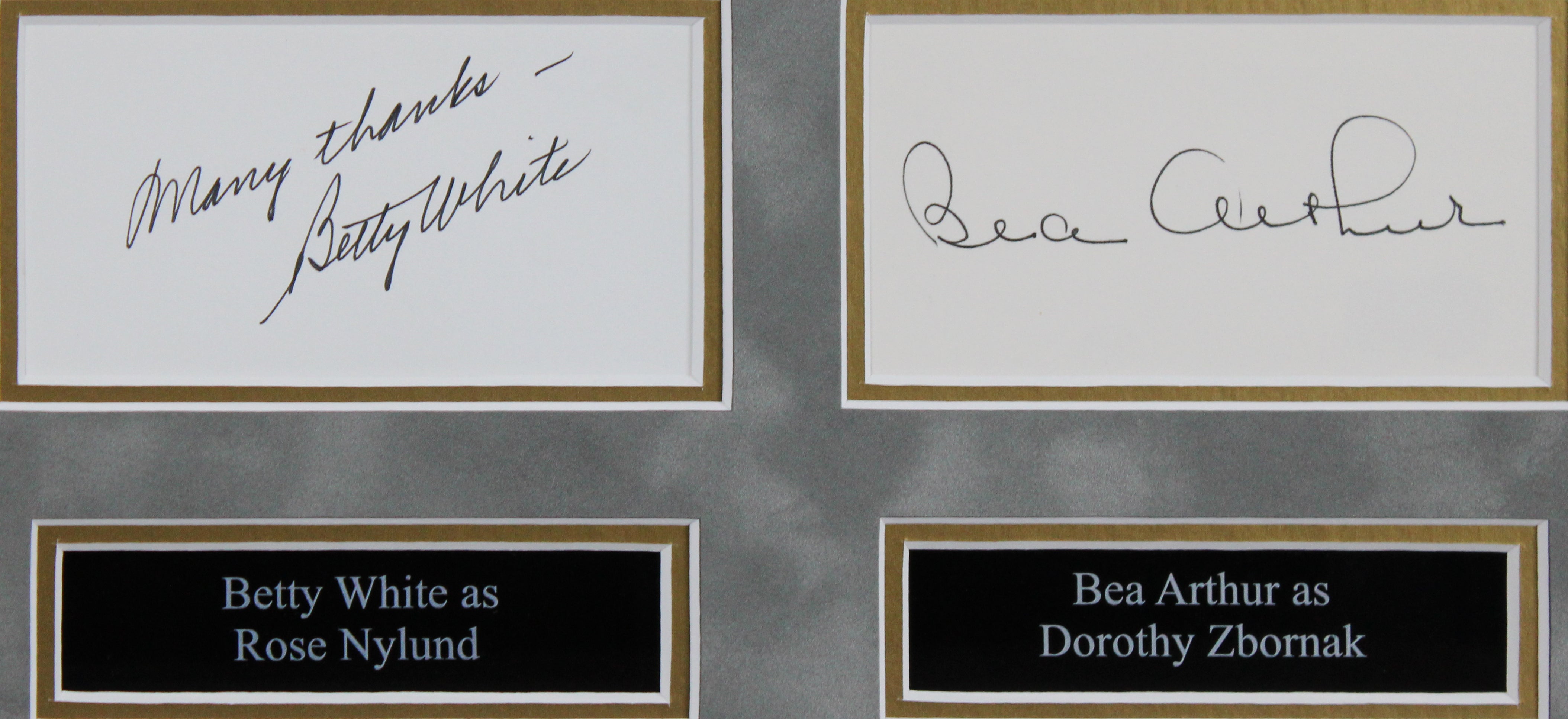 Golden Girls (4) White, Arthur, Getty & McClanahan Signed Framed Display BAS 2