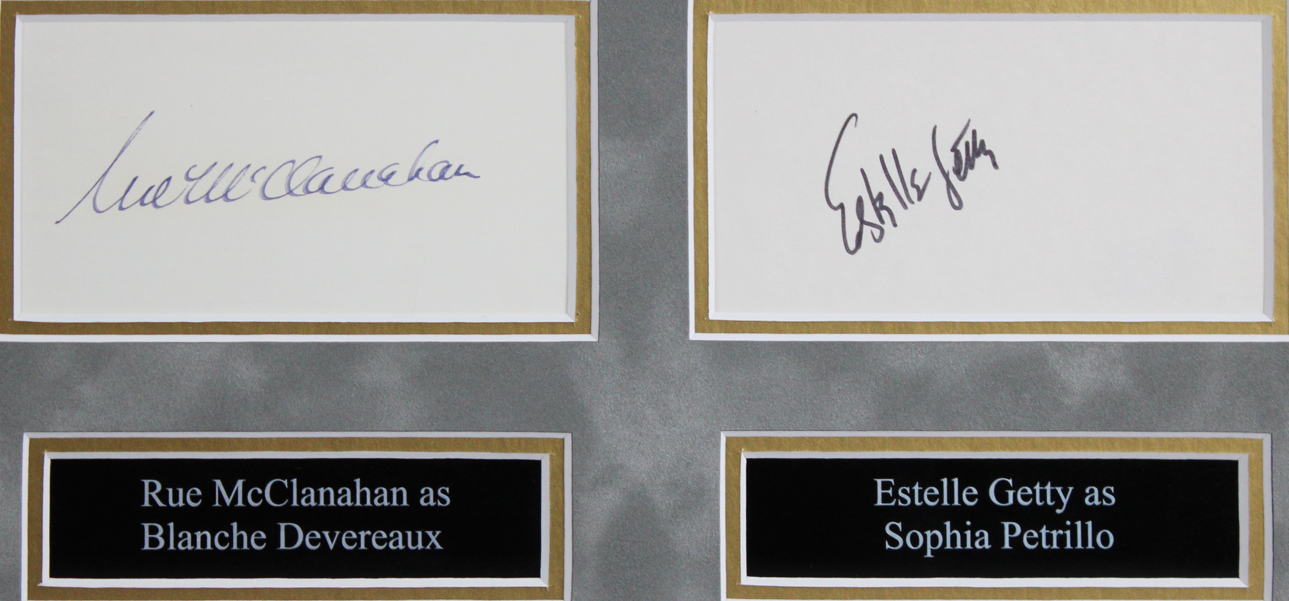 Golden Girls (4) White, Arthur, Getty & McClanahan Signed Framed Display BAS 2
