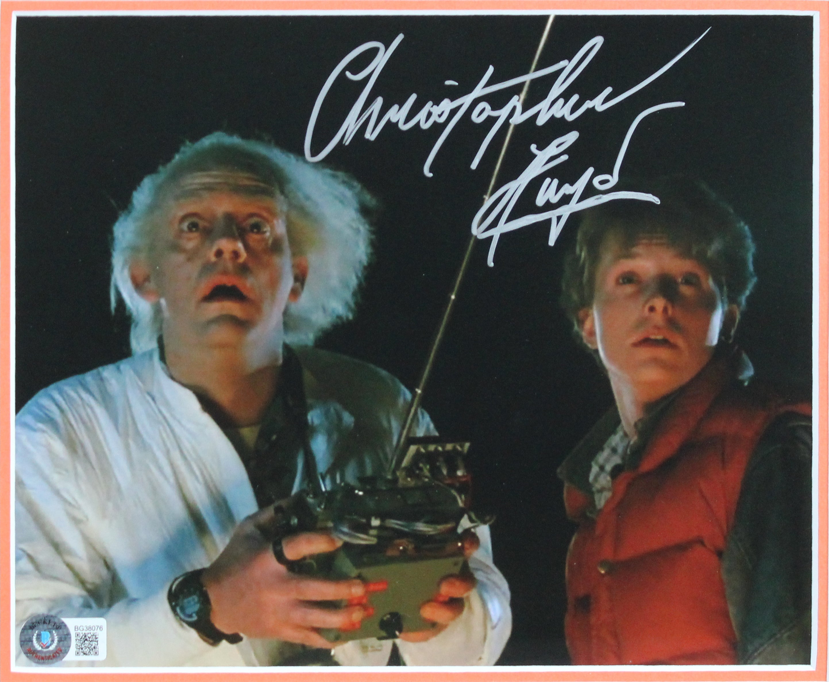 Michael J. Fox & Christopher Lloyd Back To The Future Signed Framed Display BAS