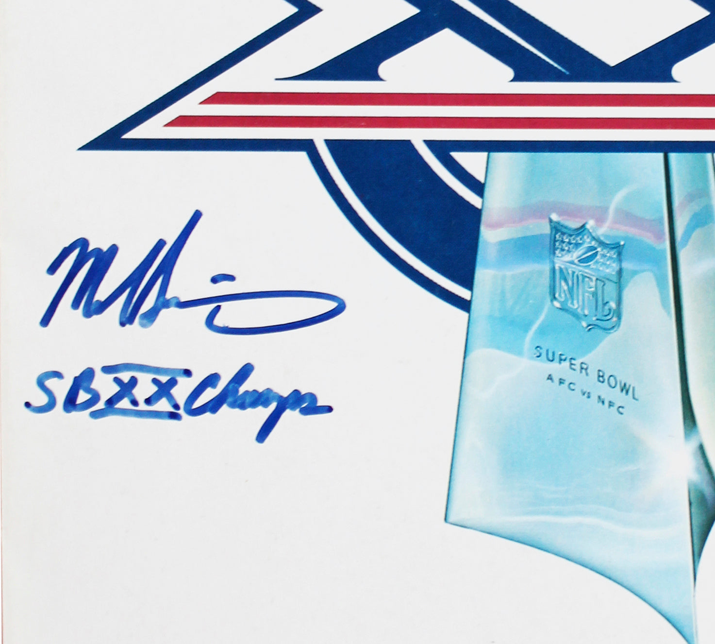 1985 Bears (3) McMahon, Singletary & Hampton Signed Official SB XX Program BAS